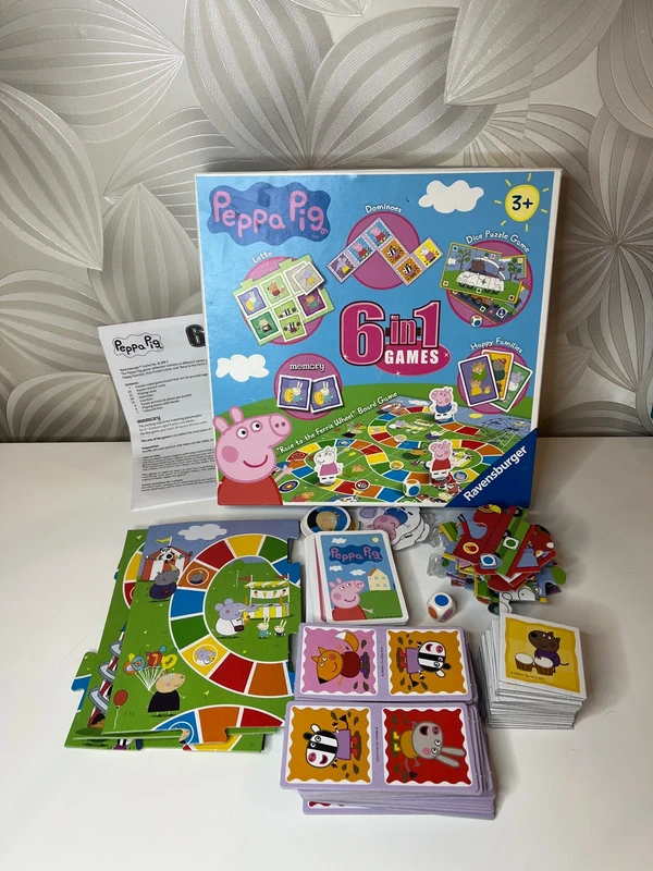 Stalo žaidimų rinkinys „Peppa Pig 6-in-1 Games“