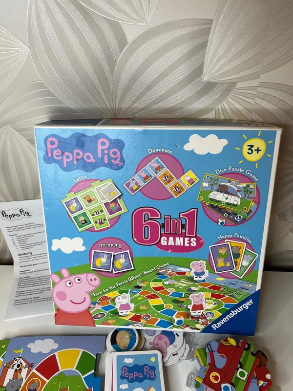 Stalo žaidimų rinkinys „Peppa Pig 6-in-1 Games“