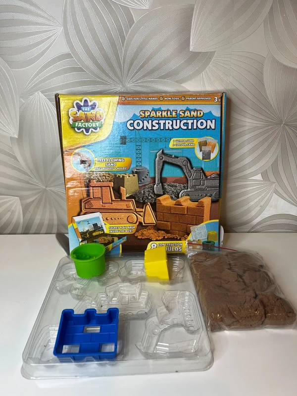 Kinetinio smėlio statybų rinkinys vaikams „Sparkle Sand Construction“