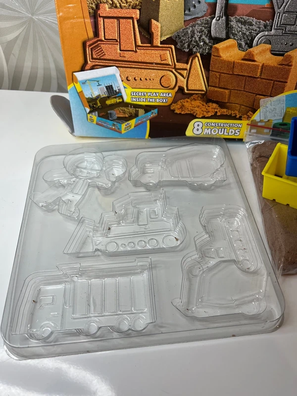 Kinetinio smėlio statybų rinkinys vaikams „Sparkle Sand Construction“