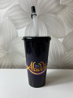 „Aladdin“ plastikinė gertuvė su šiaudeliu