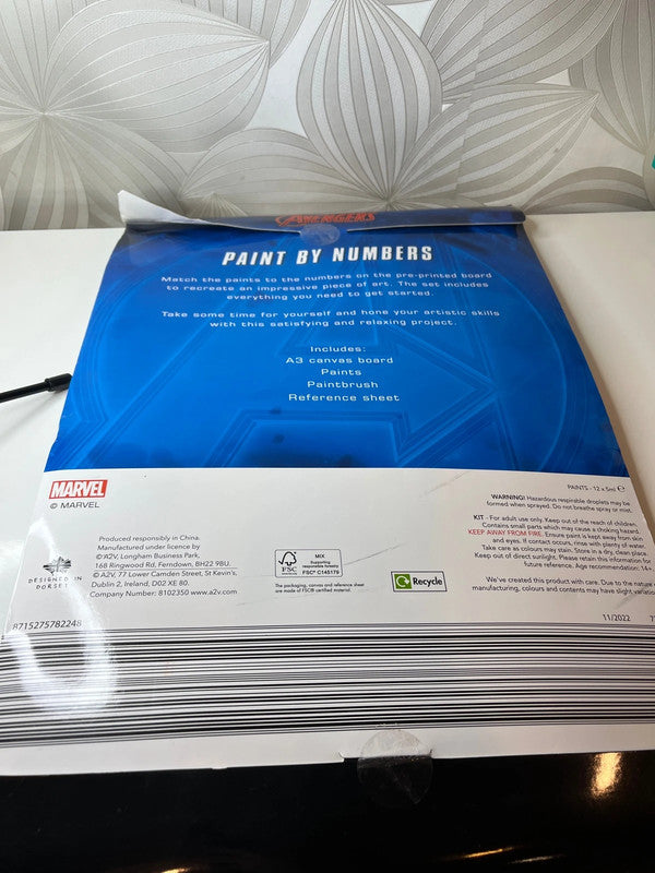 Kūrybinis tapymo pagal skaičius rinkinys „Avengers – Paint by Numbers“