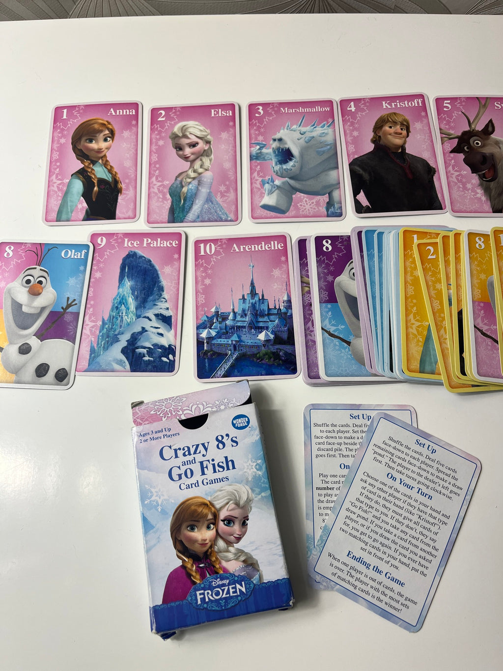 „Frozen – Crazy 8’s ir Go Fish“ kortos