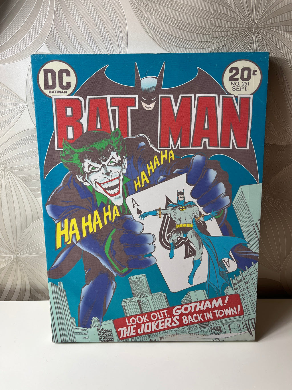 Drobės paveikslas „Batman: Joker's Back In Town“