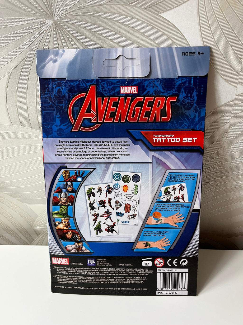 „Marvel: Avengers“ laikinų tatuiruočių rinkinys