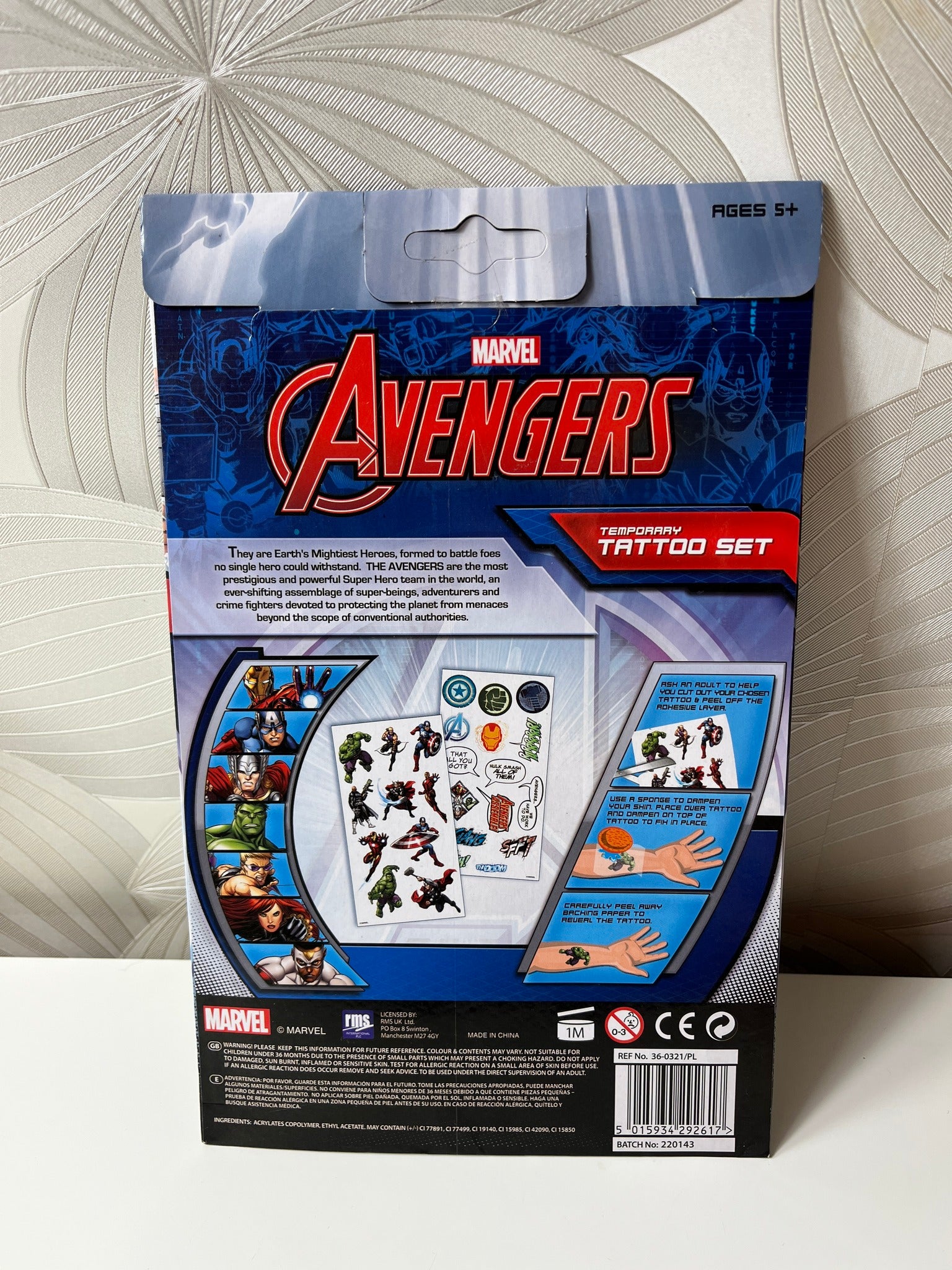 „Marvel: Avengers“ laikinų tatuiruočių rinkinys