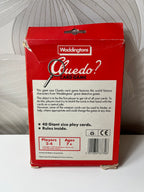 Vintažinis, 1990-ųjų metų stalo žaidimas „Cluedo?“ su kortelėmis