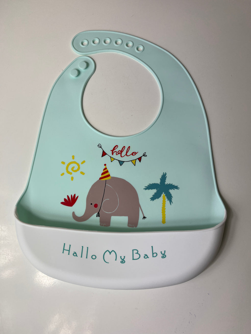 Silikoninis seilinukas vaikui su drambliuku