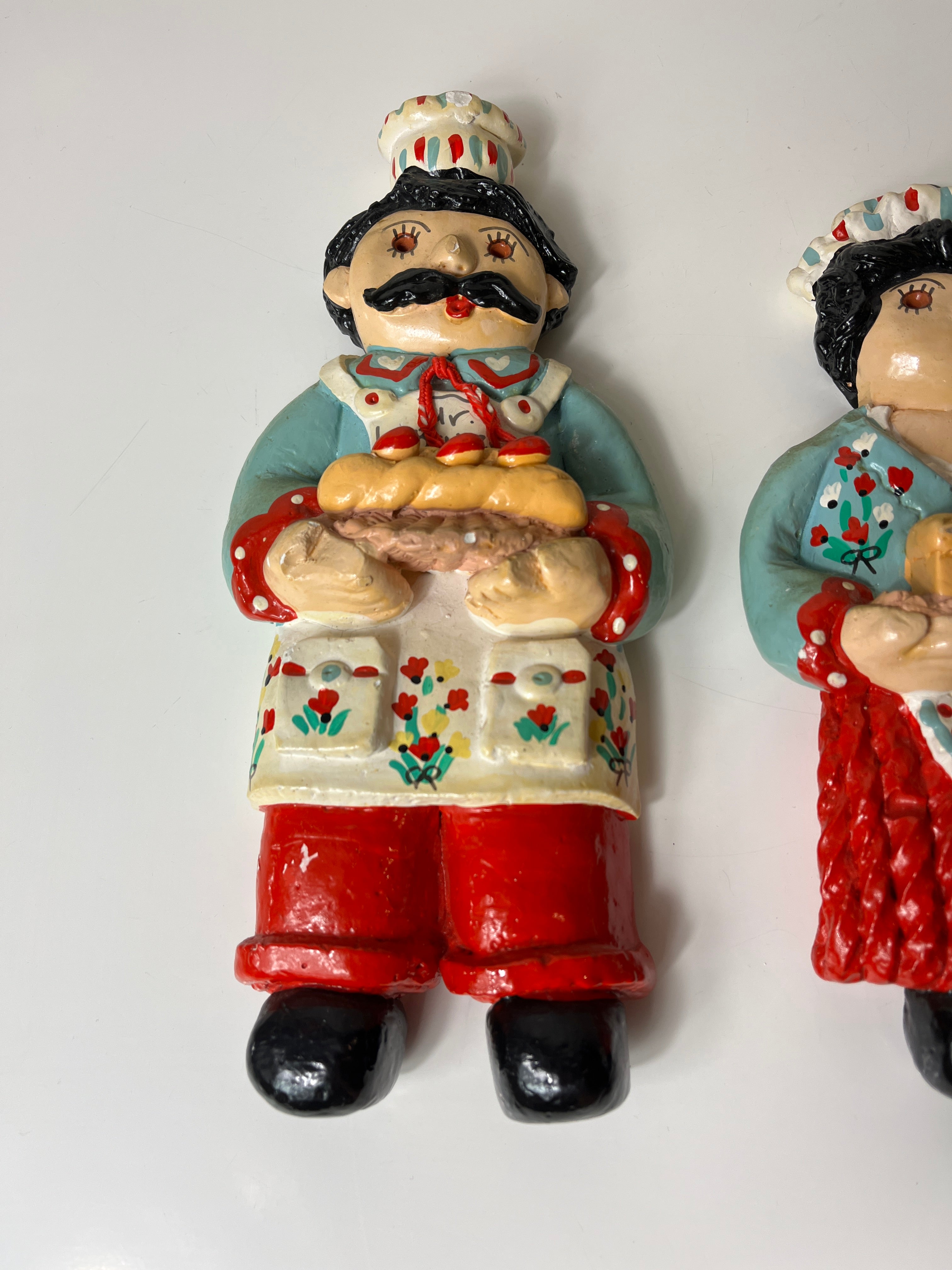 Vintažinės rankų darbo lėlės „Ponia ir Ponas Kepėjai“