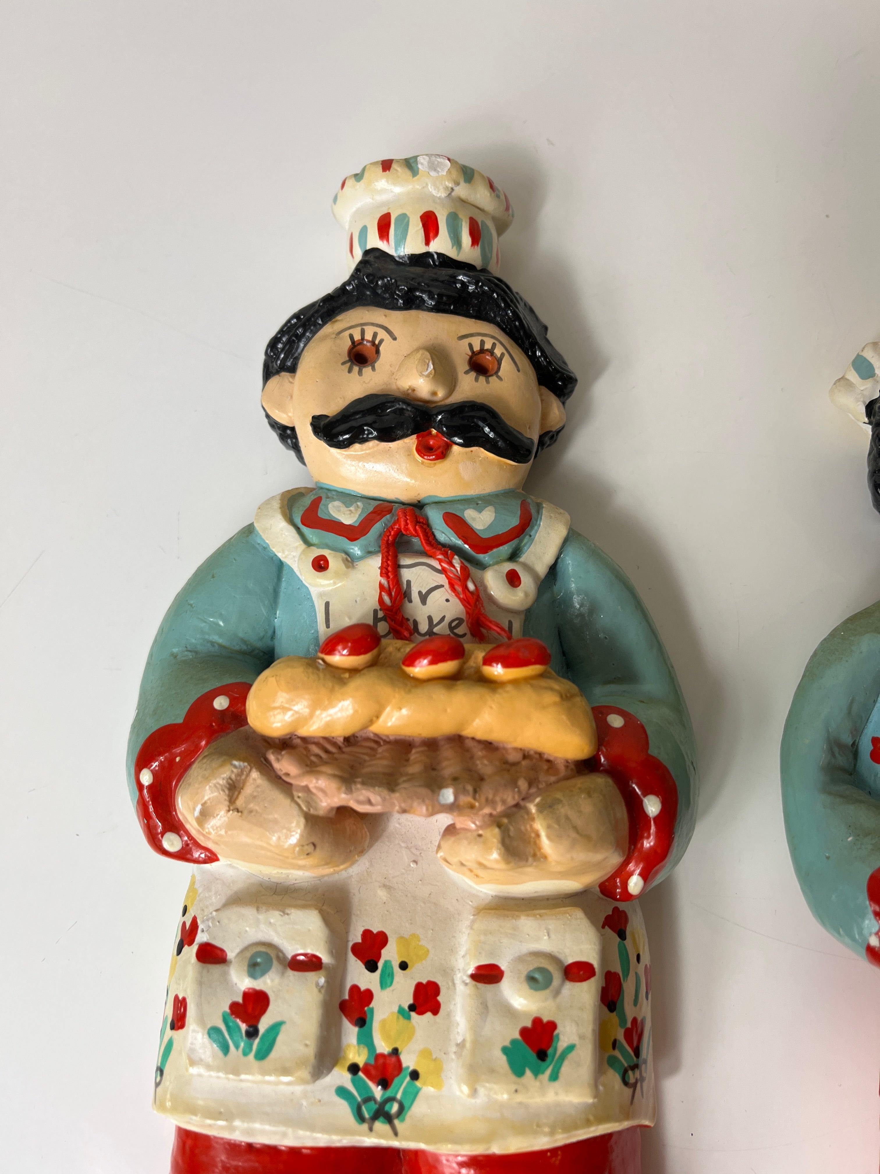 Vintažinės rankų darbo lėlės „Ponia ir Ponas Kepėjai“