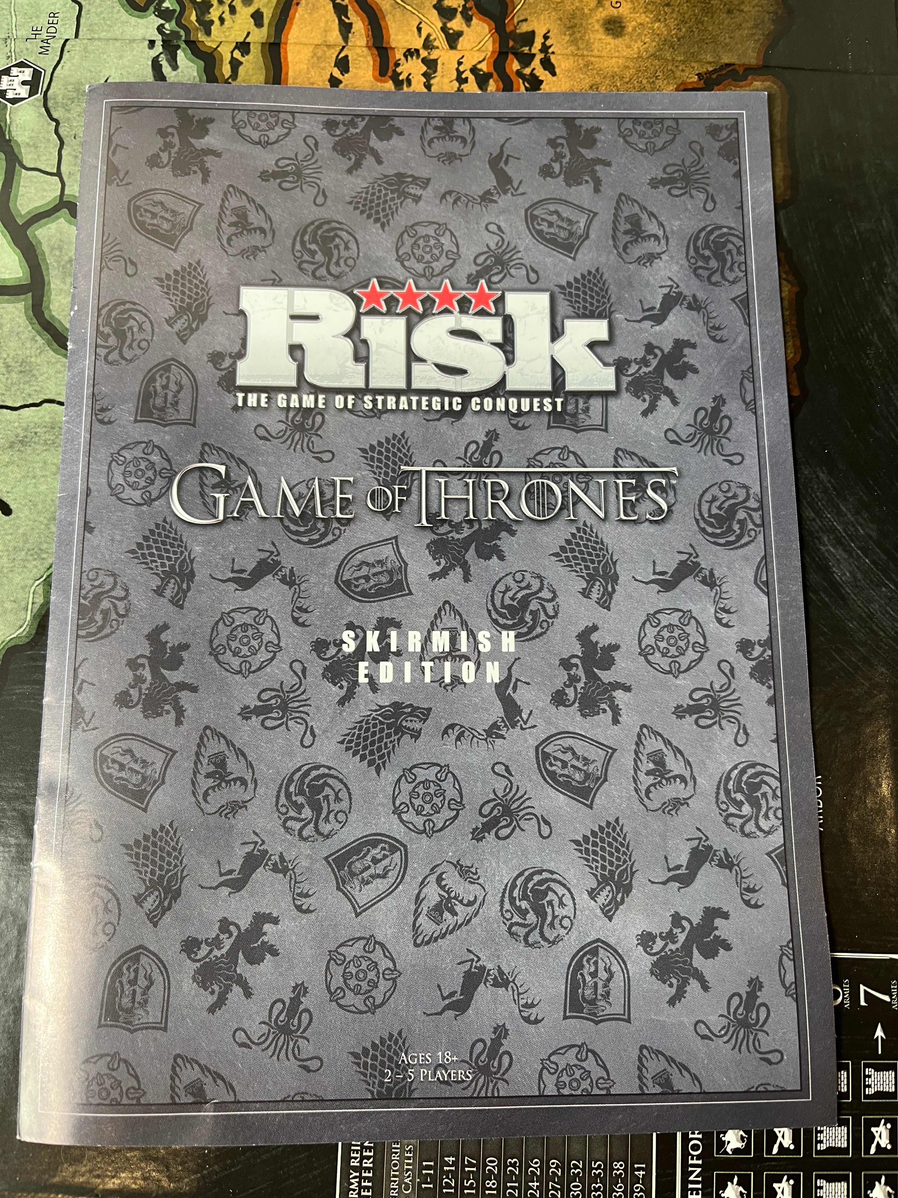 Stalo žaidimas „Risk – Game of Thrones“