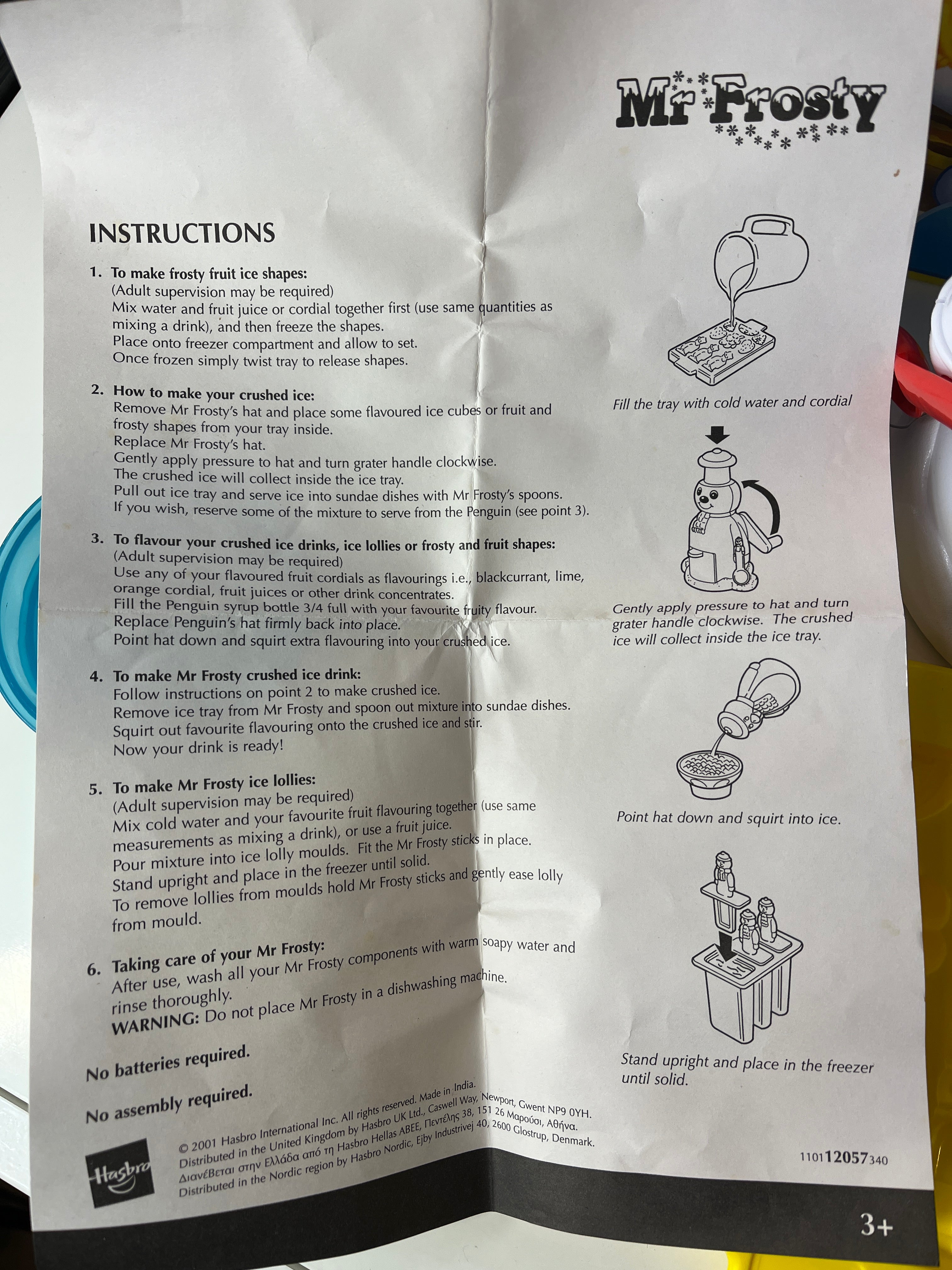 Vintažinis ledo smulkintuvas „Mr. Frosty“ - užsiėmimas vaikams