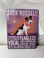 Dekoratyvinė metalinė lentelė „Jack Russell“