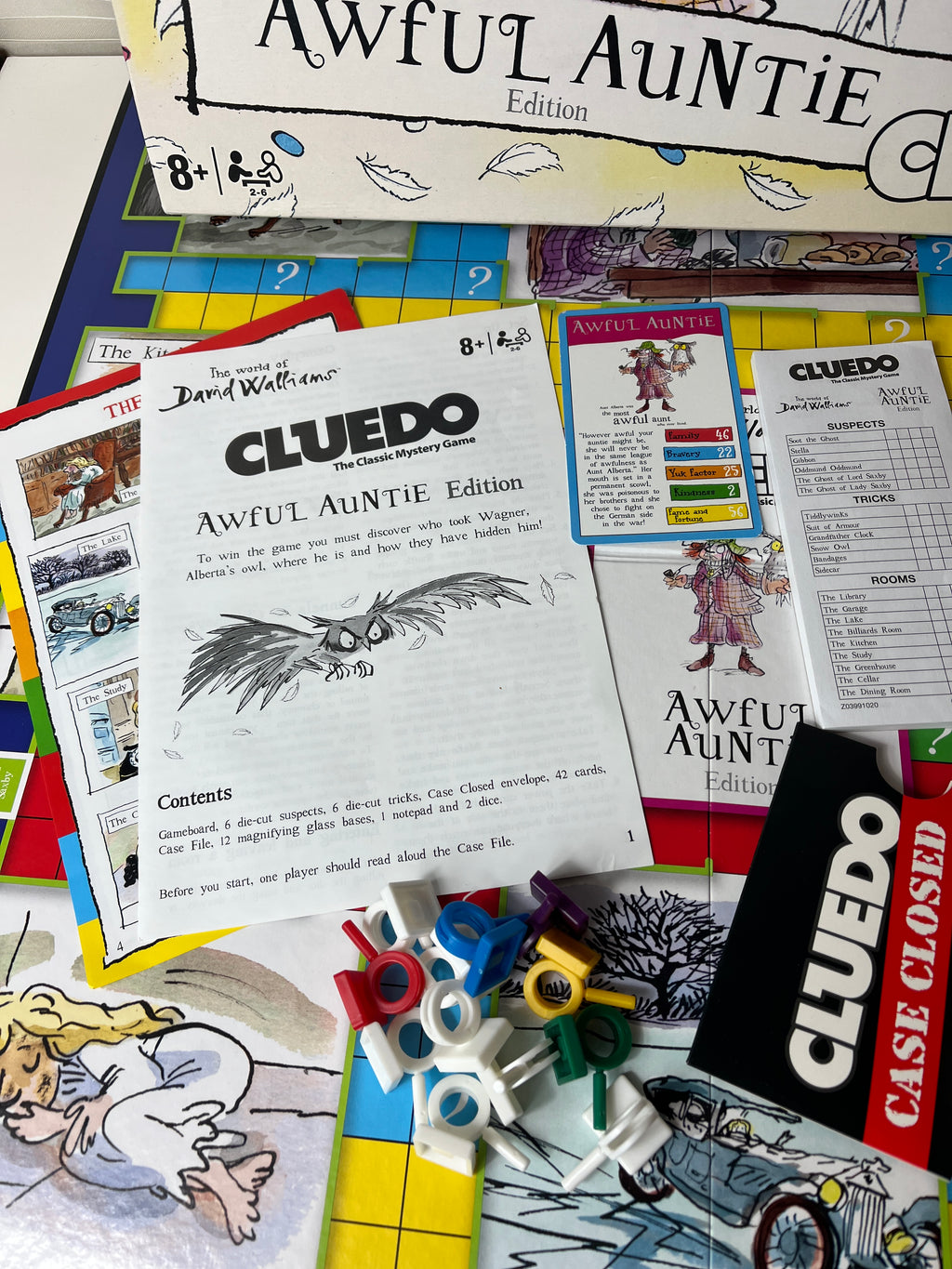 Stalo žaidimas „Cluedo – Awful Auntie Edition“ (David Walliams)