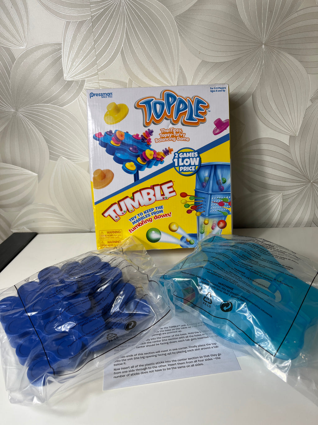 2in1 stalo žaidimai „Topple / Tumble“