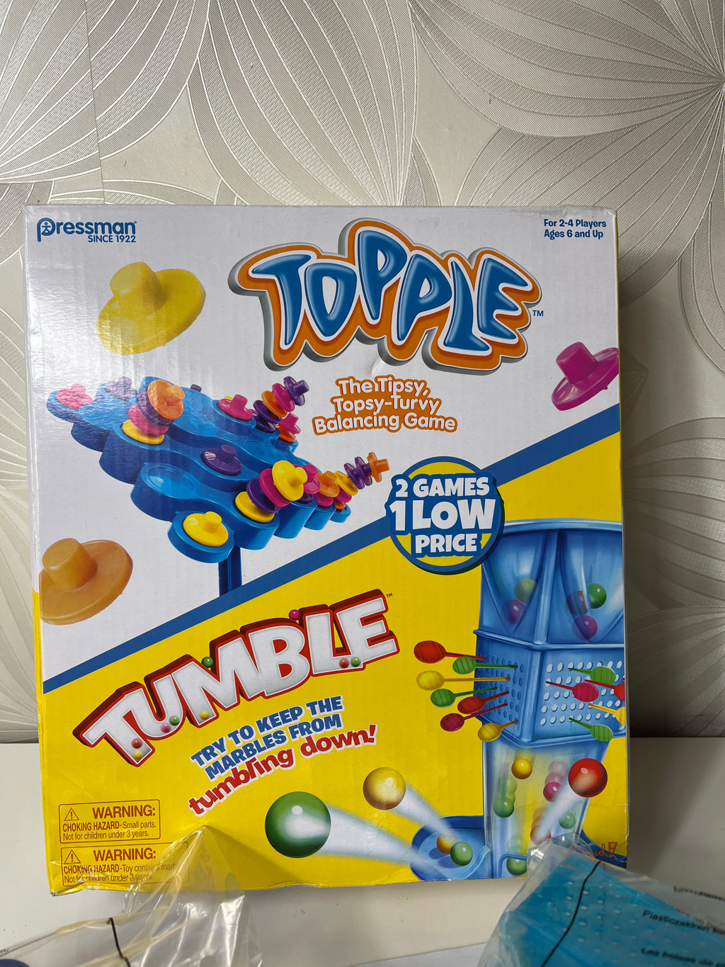 2in1 stalo žaidimai „Topple / Tumble“