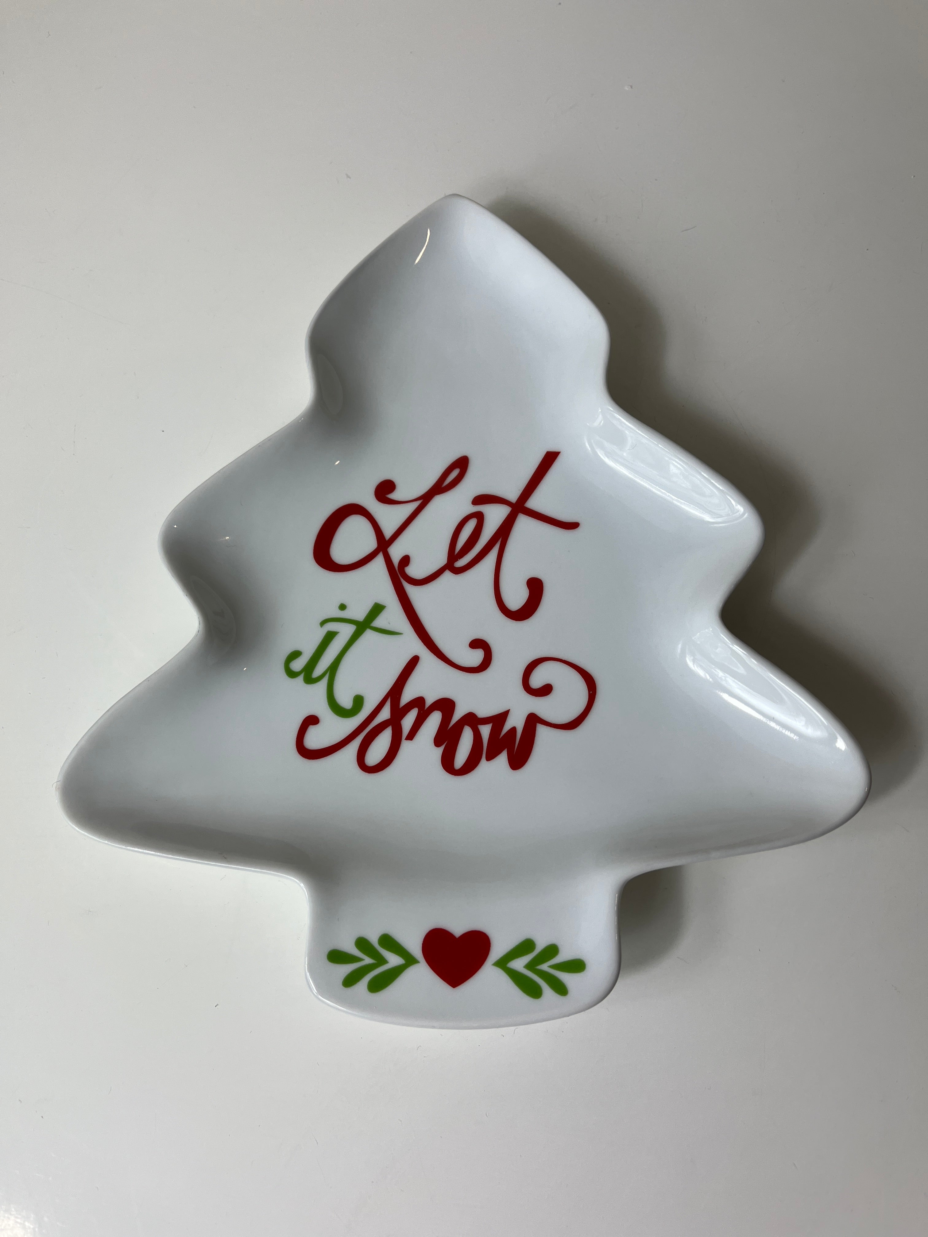 Kalėdinė serviravimo lėkštė „Let it snow“