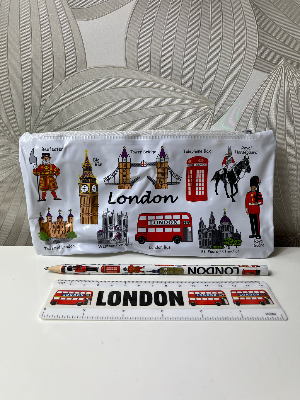 Suvenyrinis rinkinys „London“ (penalas, pieštukas, liniuotė)