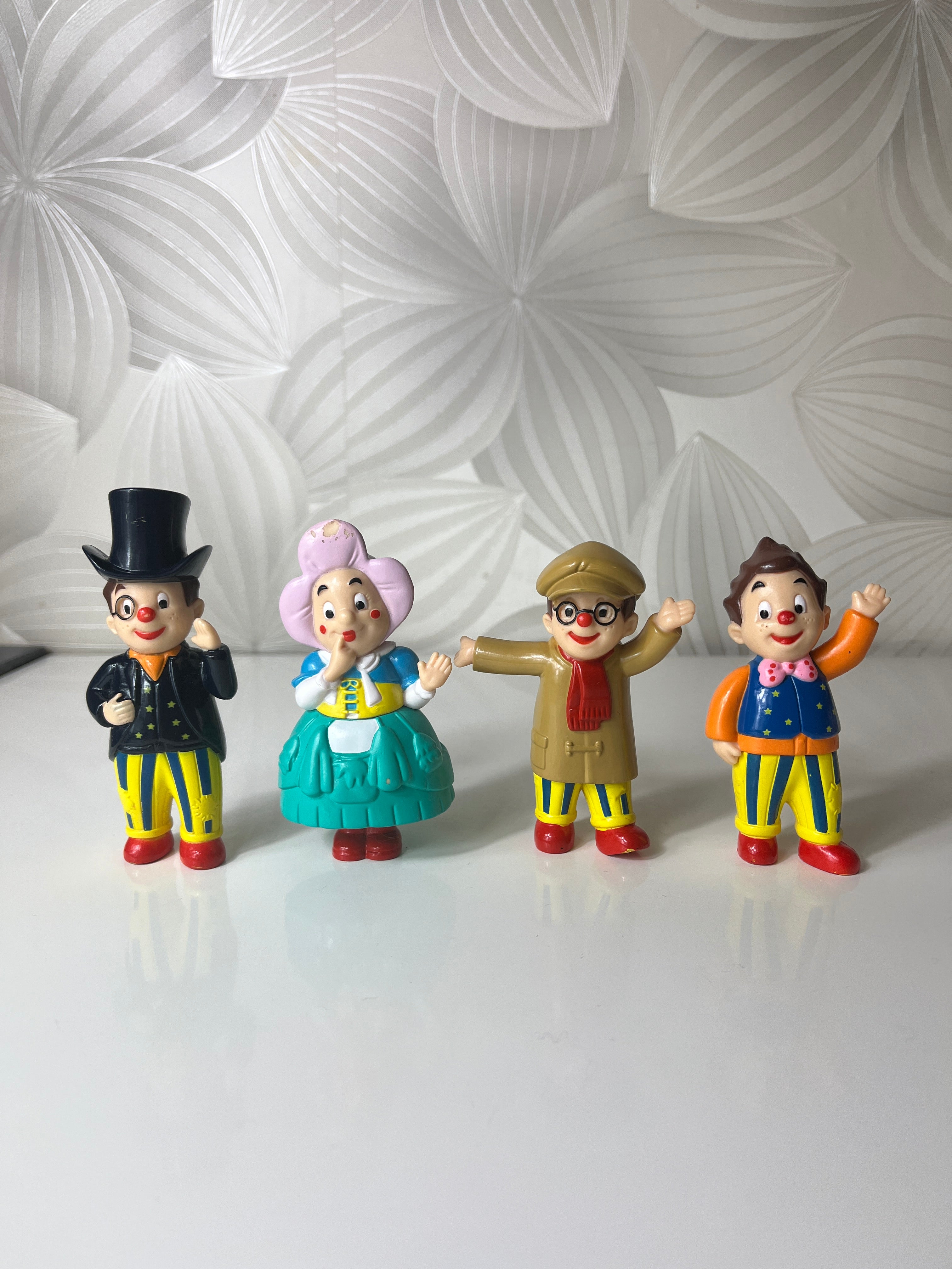 Vintažinis retro klounų ketvertukas „Mr Tumble and Friends“