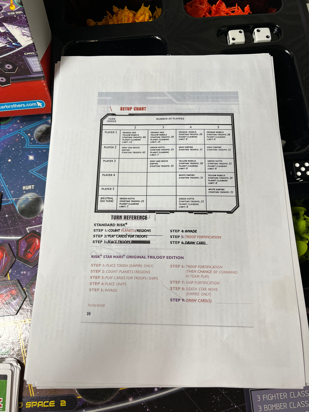 Vintažinis kolekcinis stalo žaidimas „Risk – Star Wars“ (2006 metų)