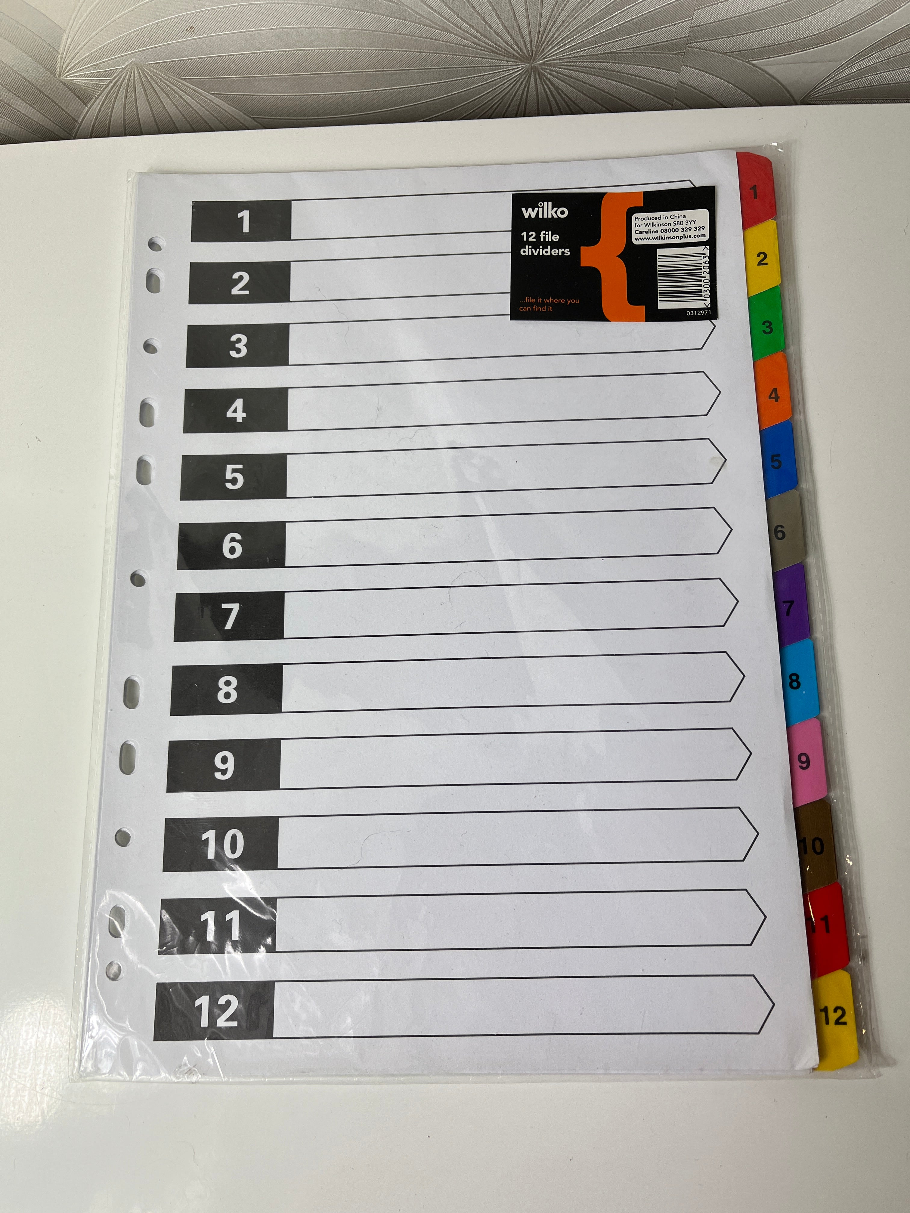 Dokumentų skirstymo skyreliai „Wilko“ (12 dalių)