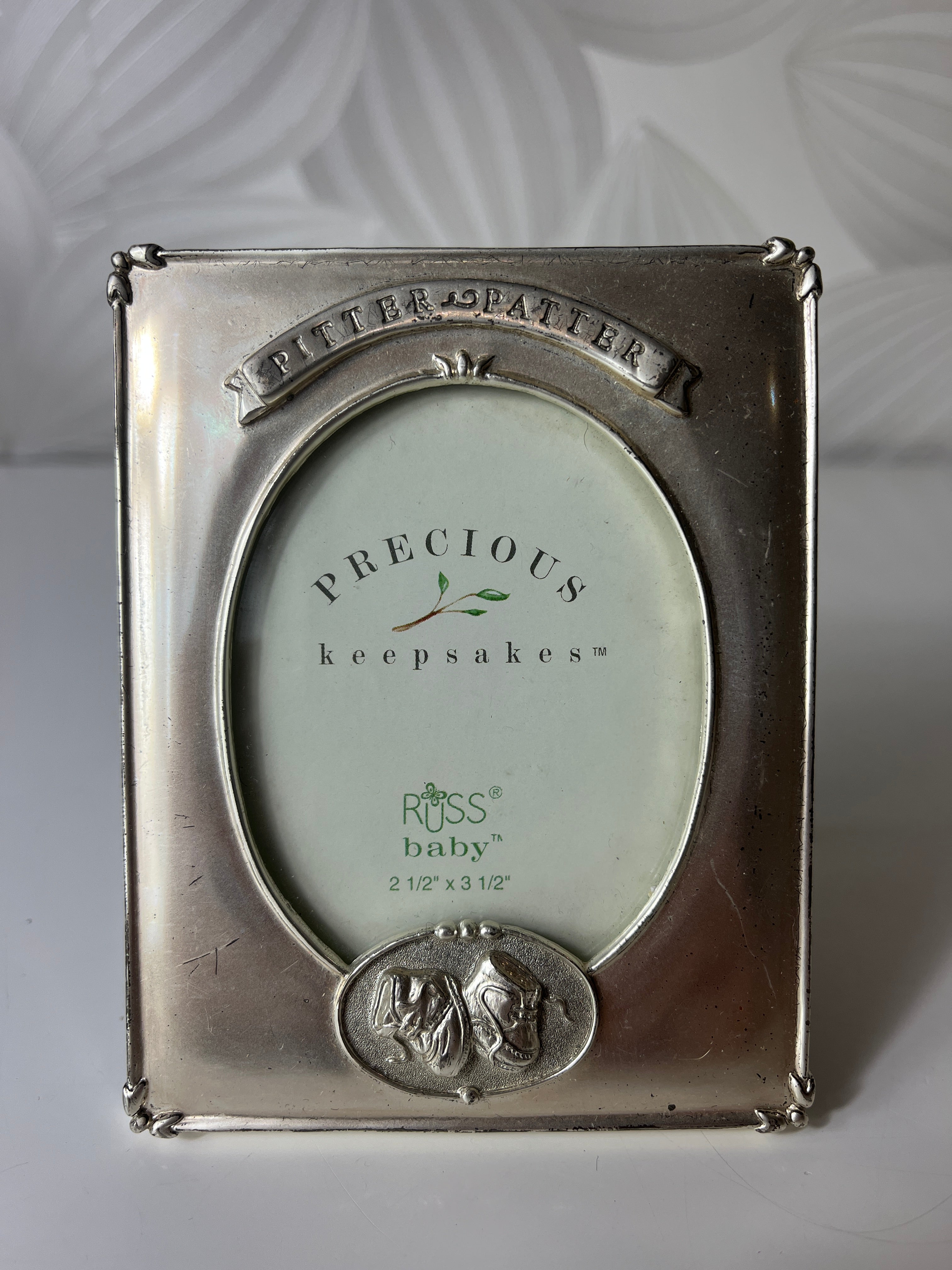 Vintažinis „Pitter Patter“ rėmelis kūdikio nuotraukai