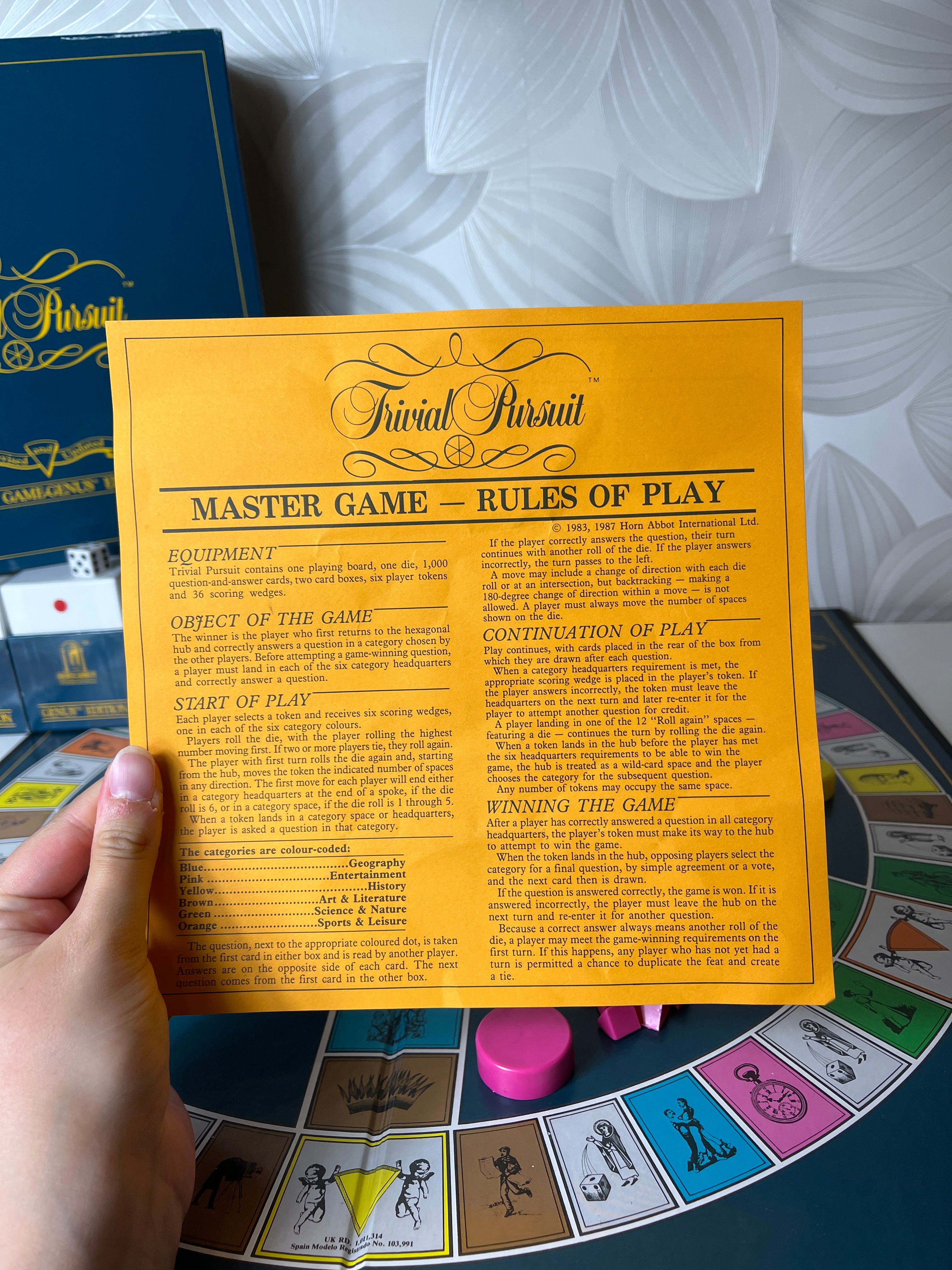Vintažinis stalo žaidimas „Trivial Pursuit – Master Game Genius Edition“ (1983 m., 1987 m.)
