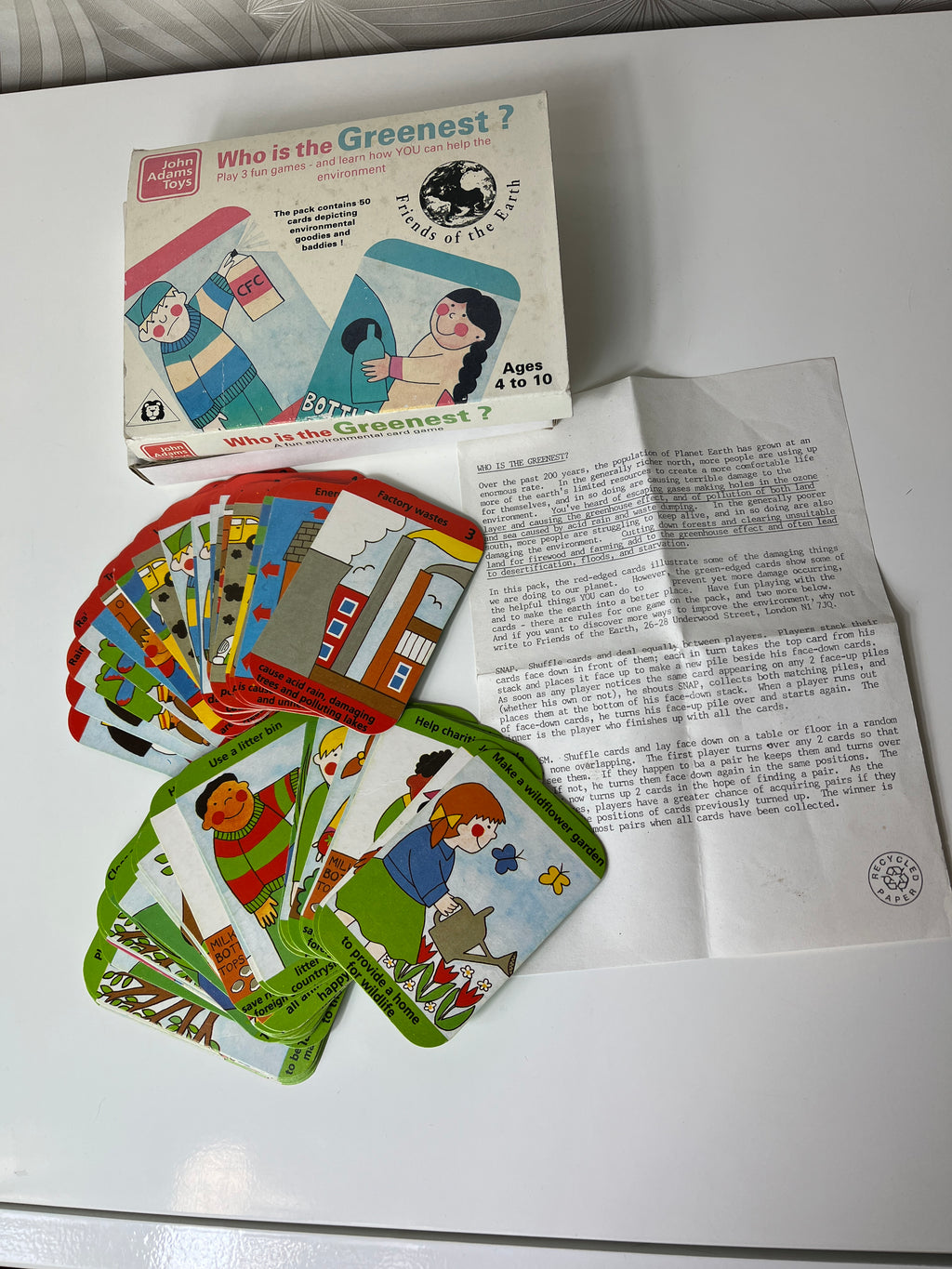 Edukacinis žaidimas „Who is the Greenest?“ (John Adams Toys, Friends of the Earth)