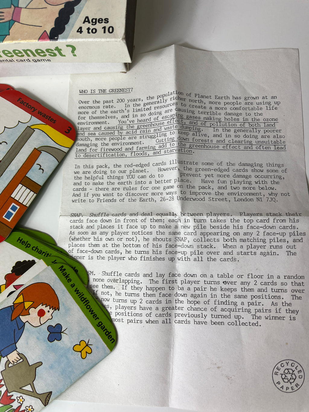 Edukacinis žaidimas „Who is the Greenest?“ (John Adams Toys, Friends of the Earth)