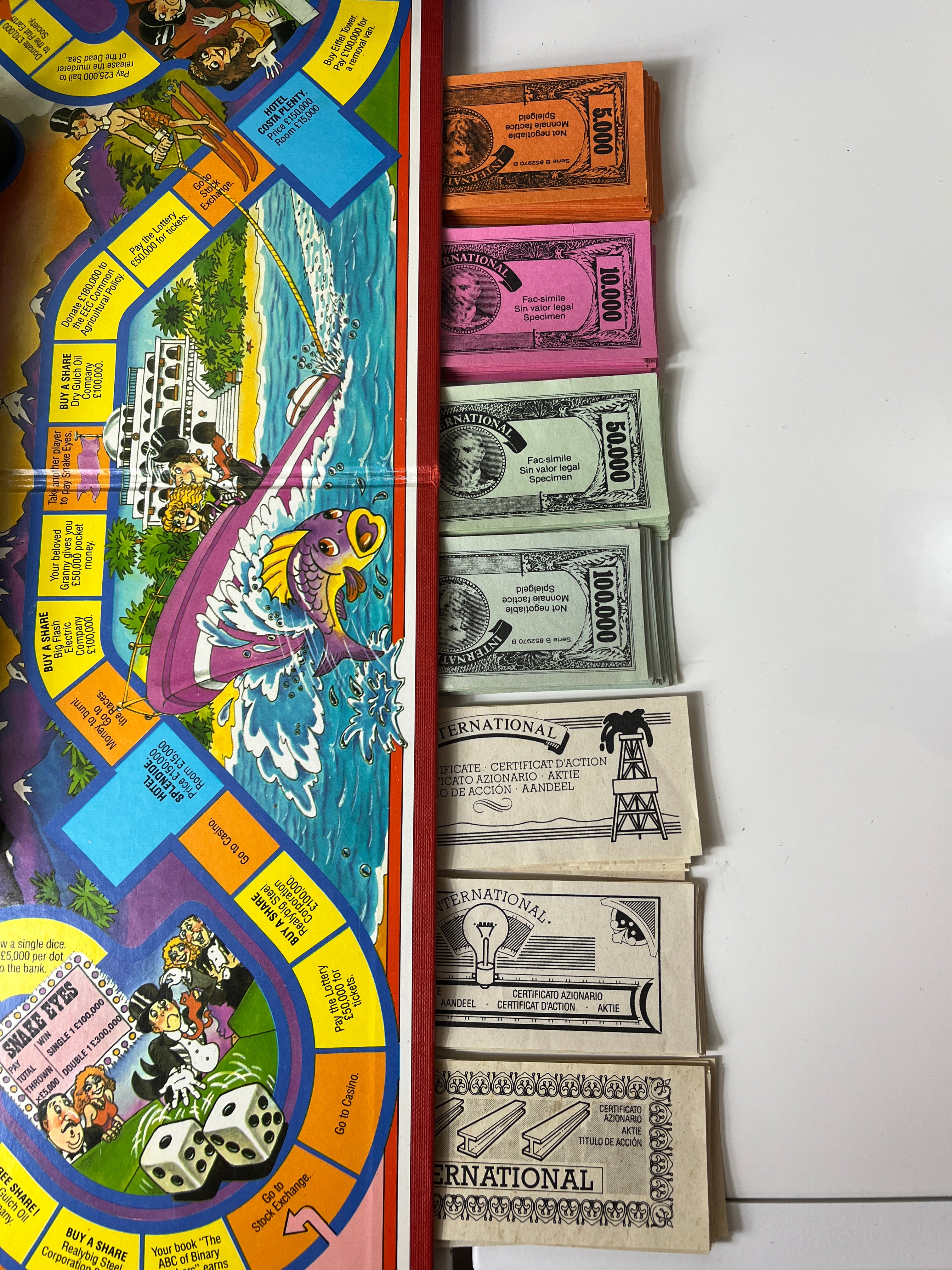 Vintažinis 1985-ųjų metų stalo žaidimas „Go for Broke!“