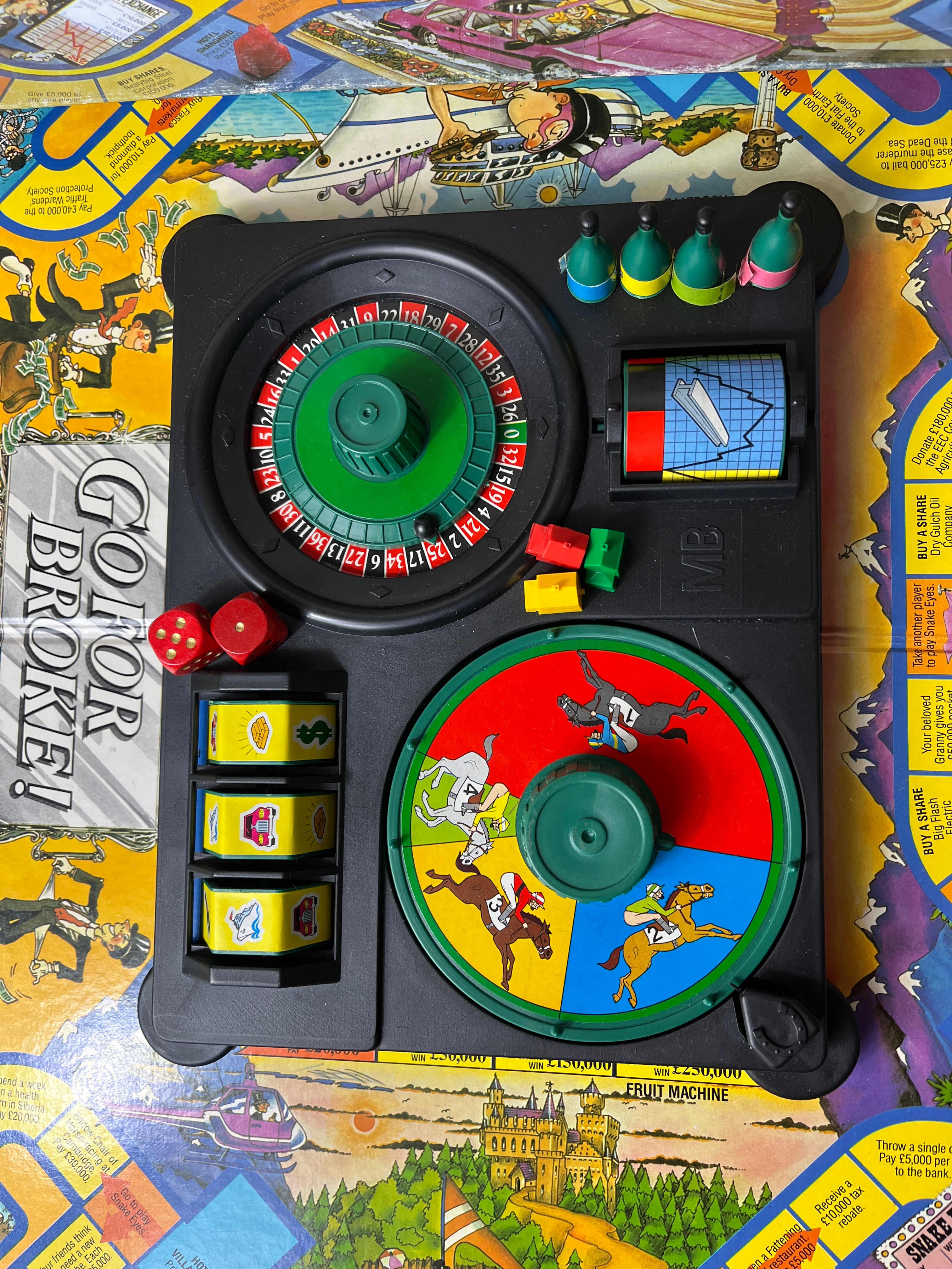 Vintažinis 1985-ųjų metų stalo žaidimas „Go for Broke!“