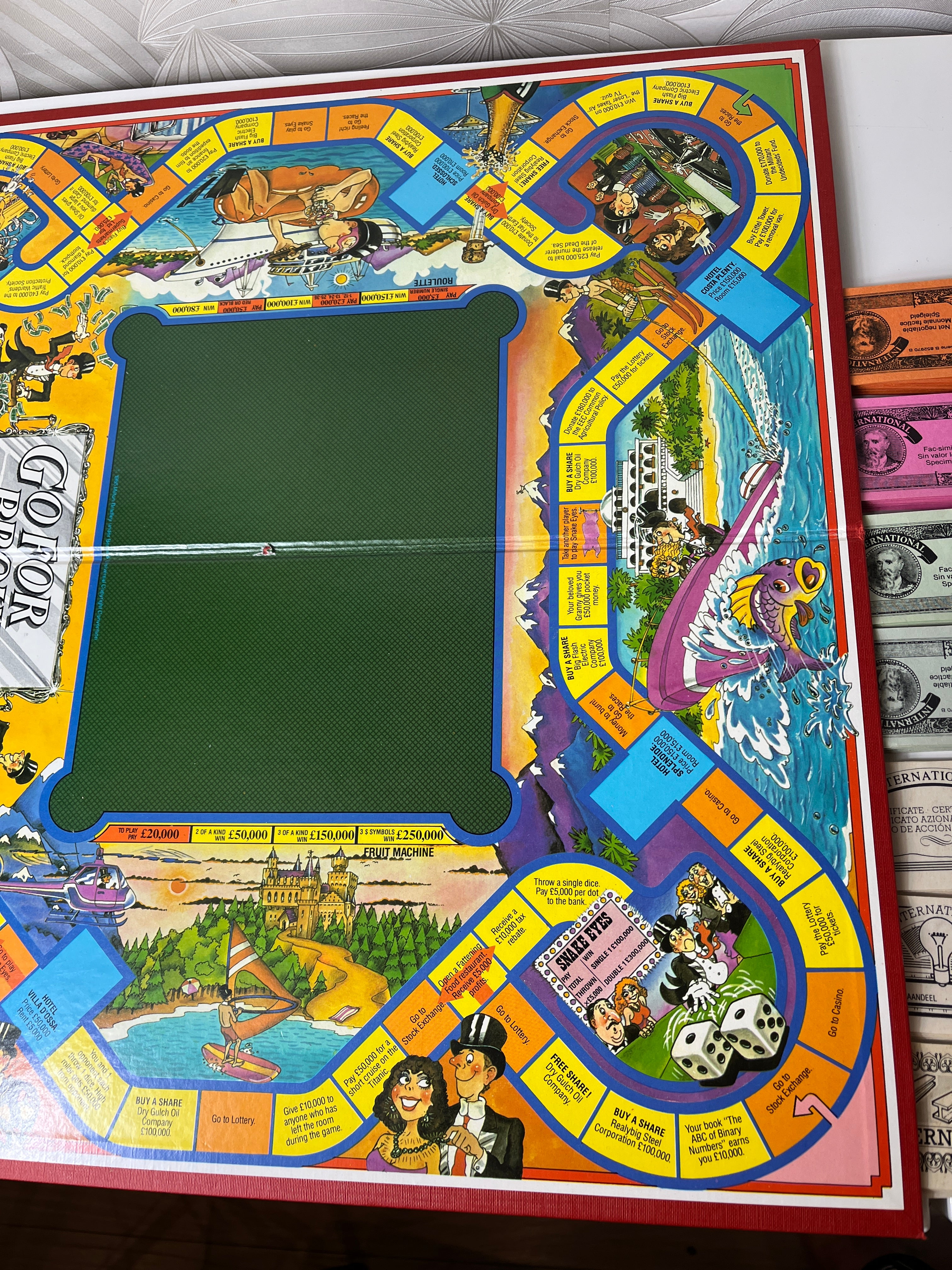 Vintažinis 1985-ųjų metų stalo žaidimas „Go for Broke!“