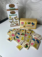 Medinių domino žaidimas su gyvūnais