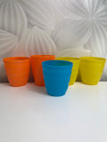 Spalvotų plastikinių stiklinių rinkinys (5 vnt.)
