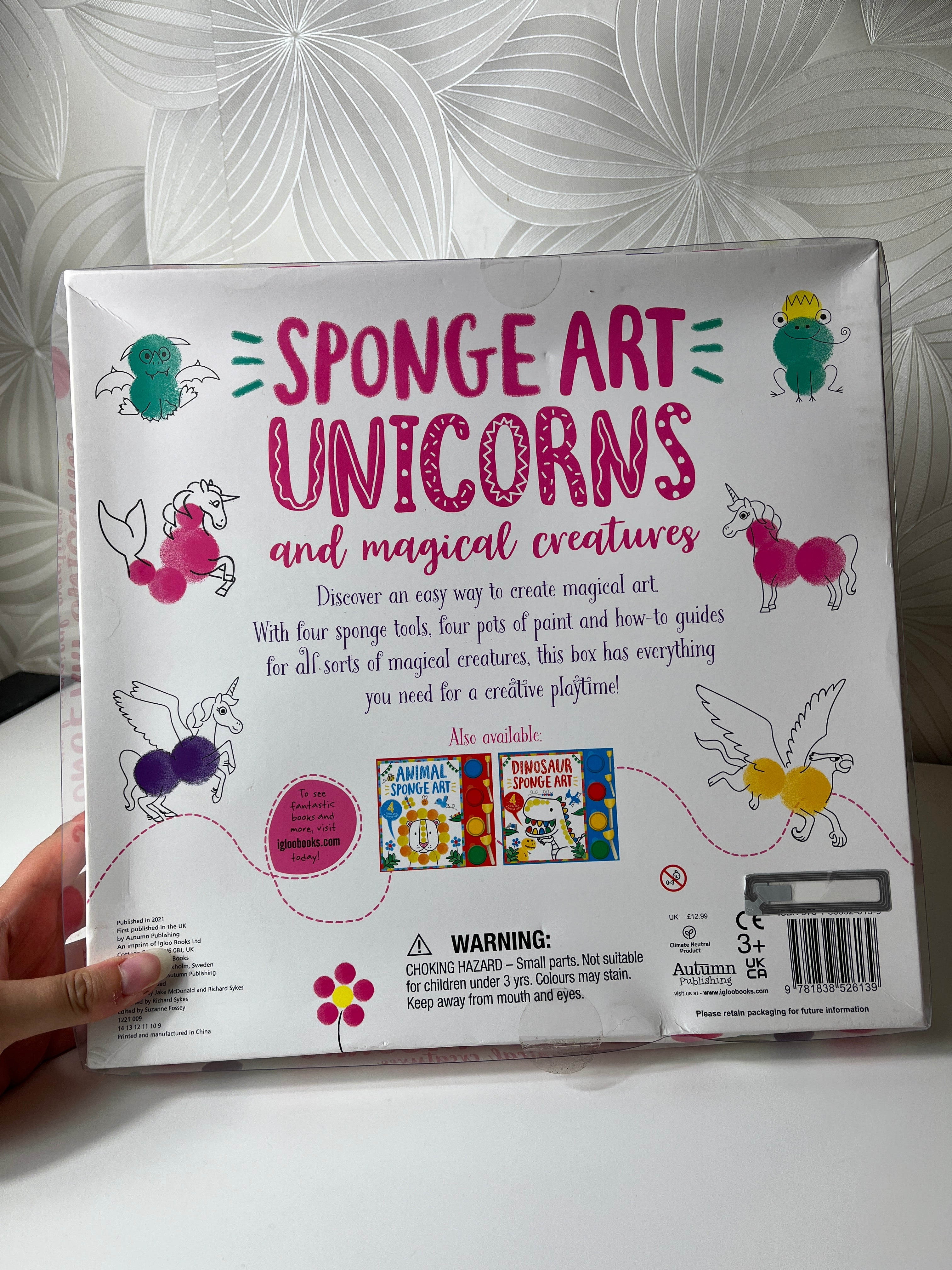 Kūrybinis rinkinys vaikams „Sponge Art: Unicorns and Magical Creatures“