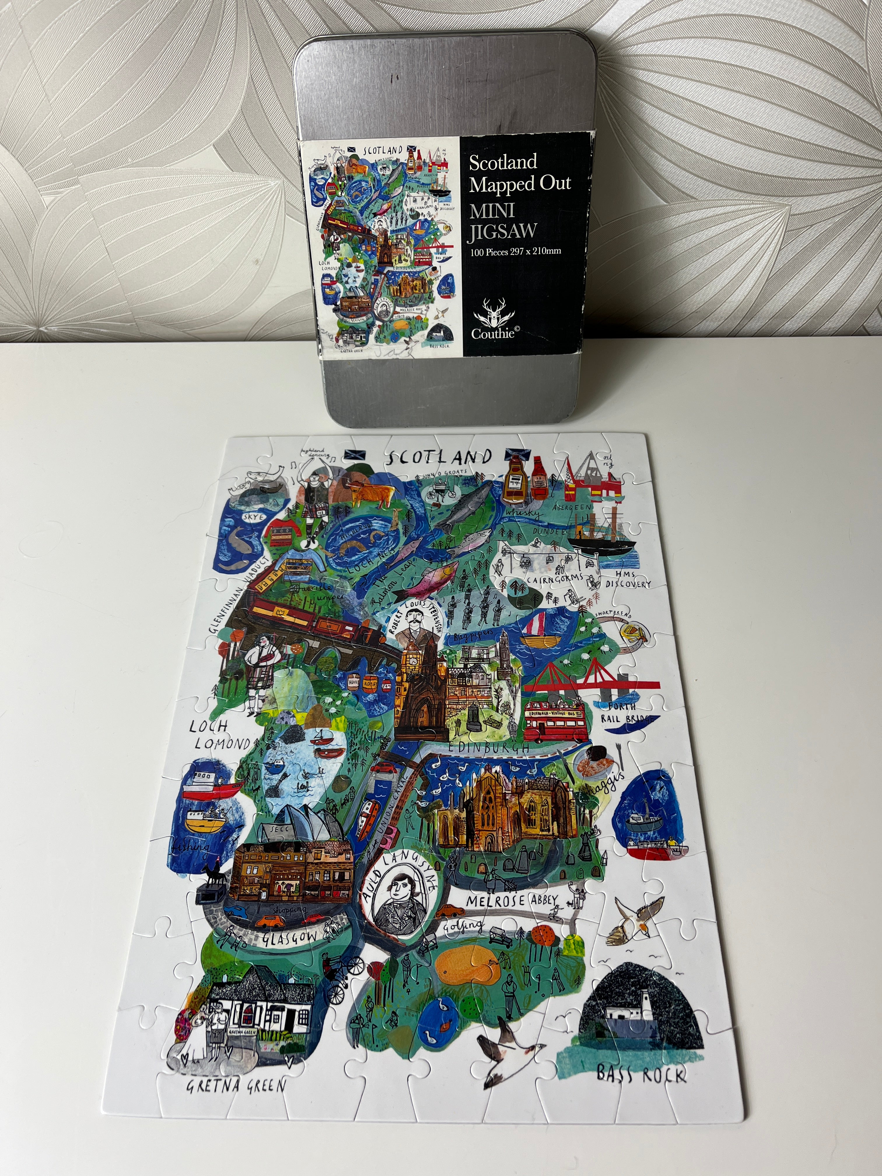 Nedidelė dėlionė „Scotland – Mapped Out“