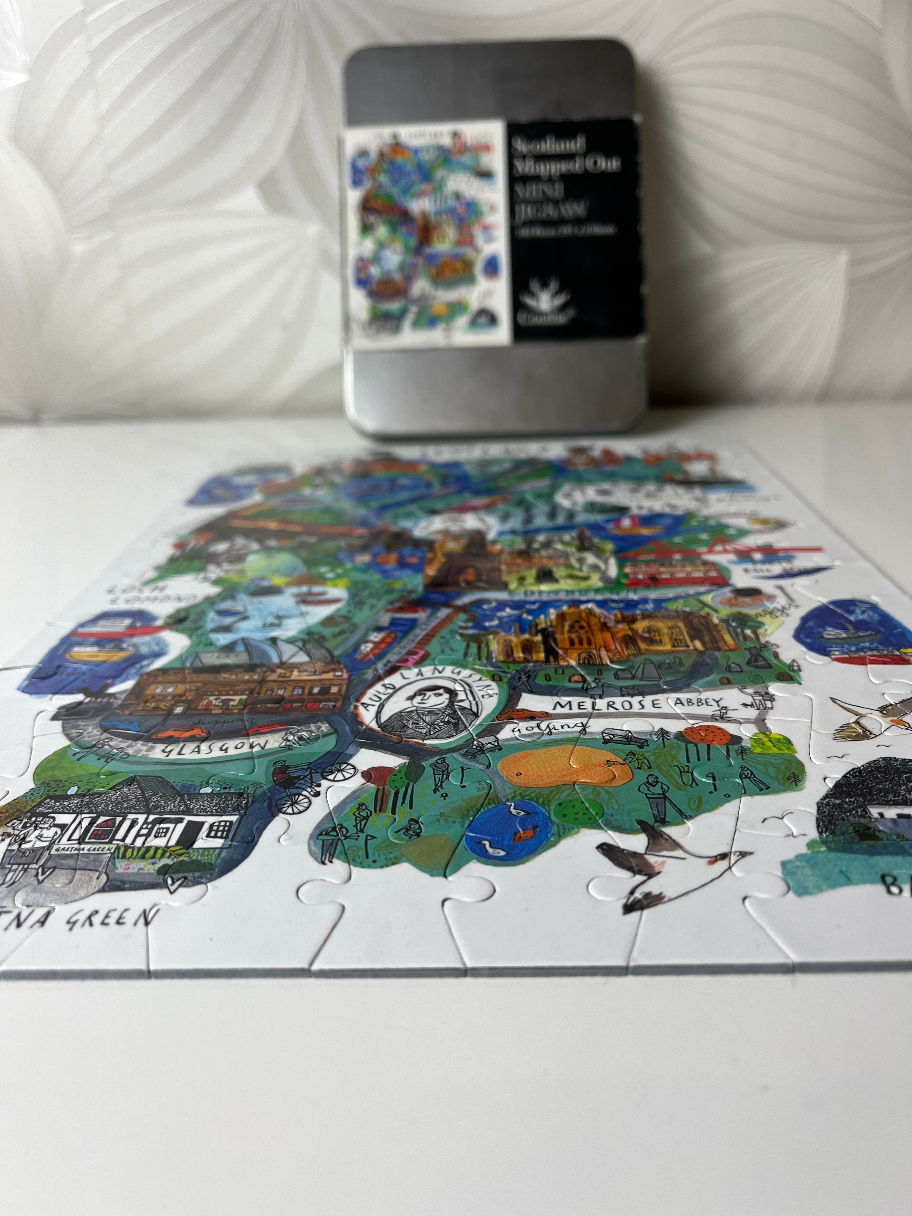 Nedidelė dėlionė „Scotland – Mapped Out“