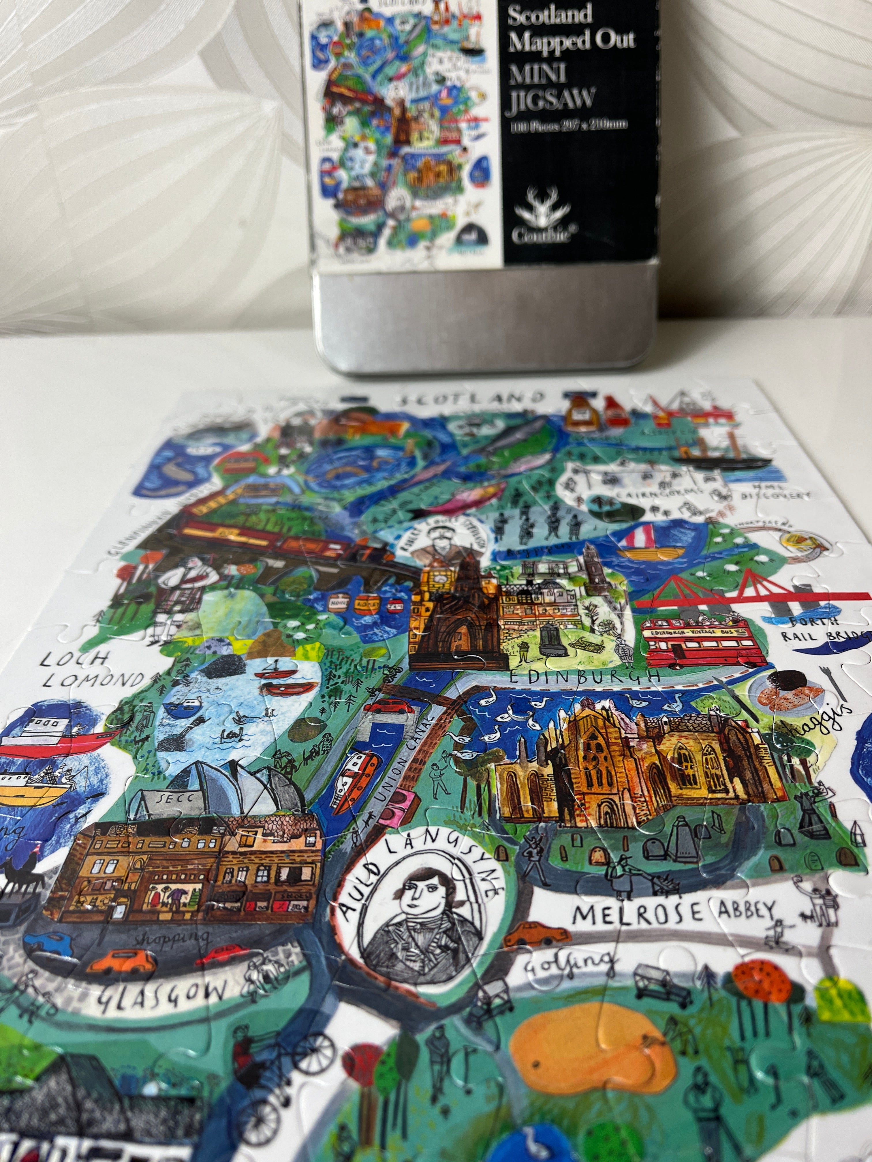 Nedidelė dėlionė „Scotland – Mapped Out“