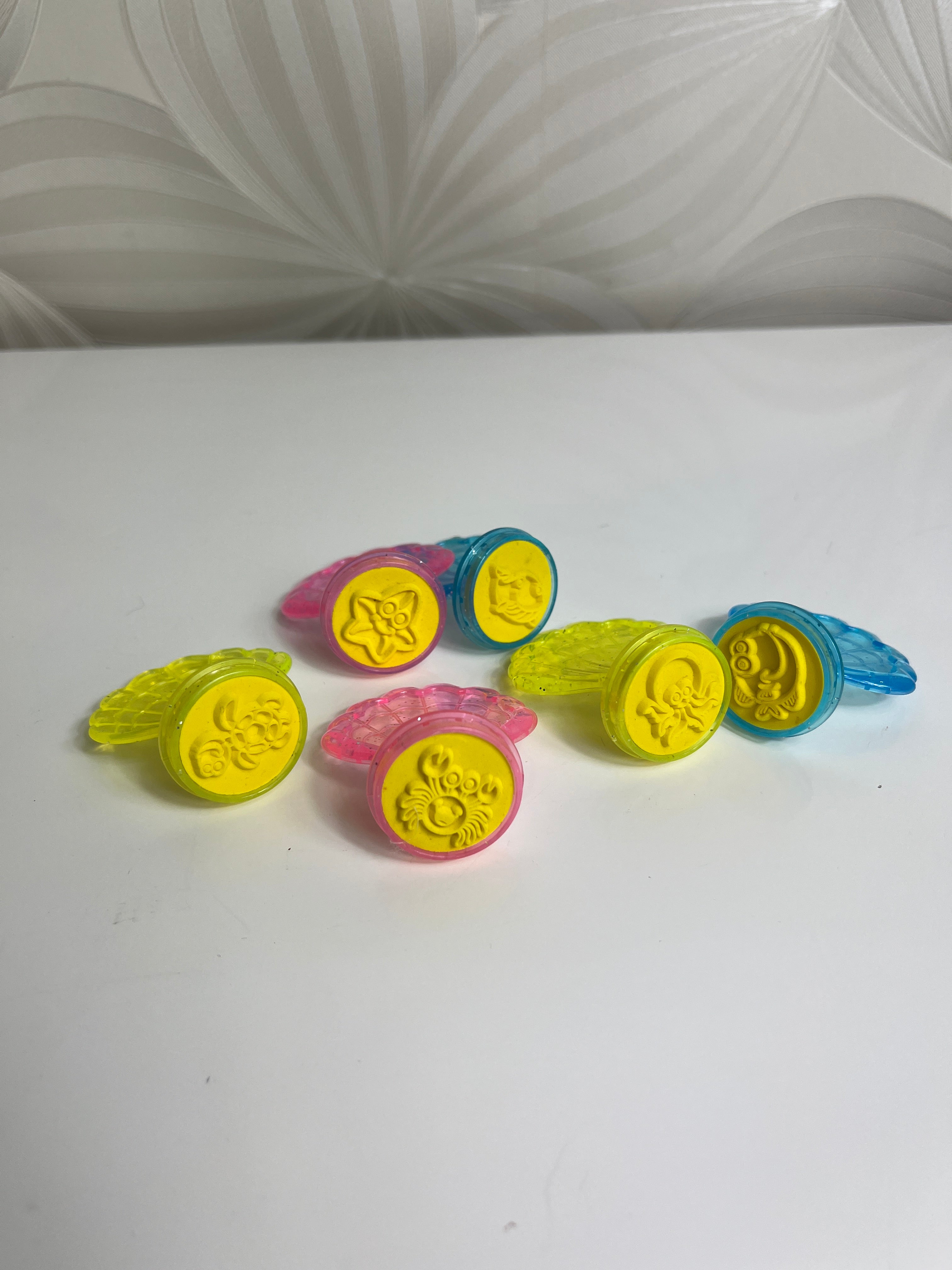 Plastikinių štampukų rinkinys „Kriauklės“ (6 vnt.)