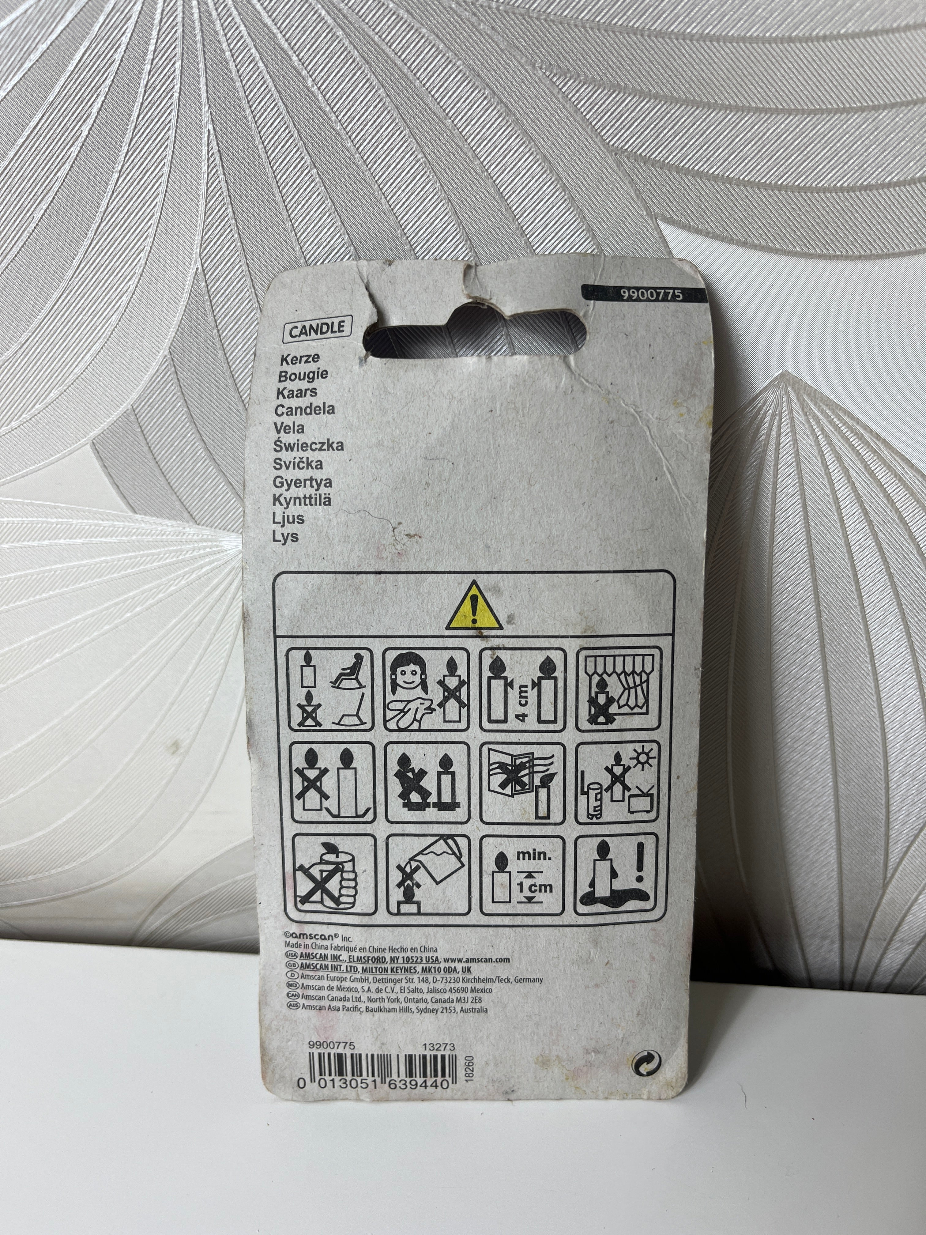 Šventinė žvakutė su skaičiumi „1“