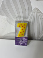 Šventinė žvakutė su skaičiumi „7“ (nedidelė)