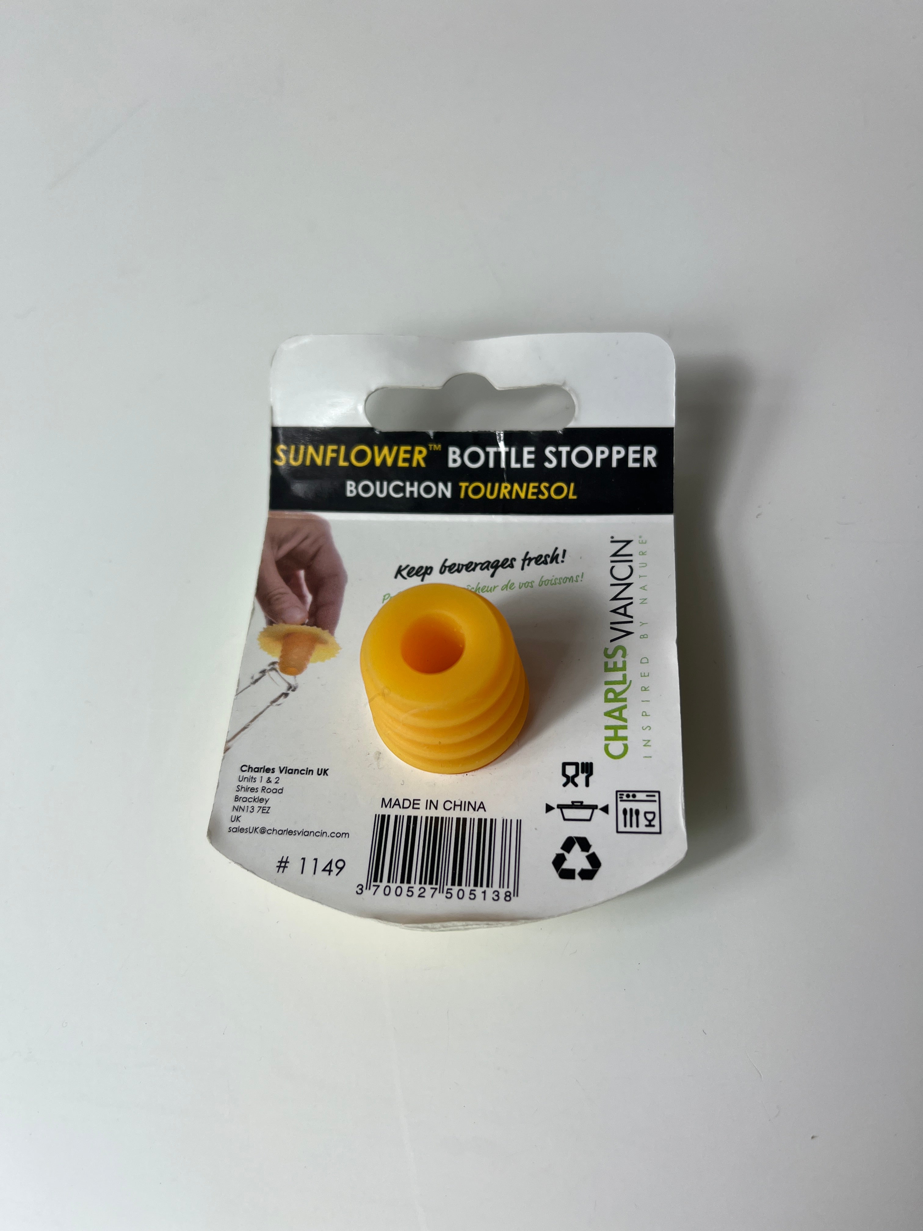 Saulėgrąžos formos butelių kamštukas