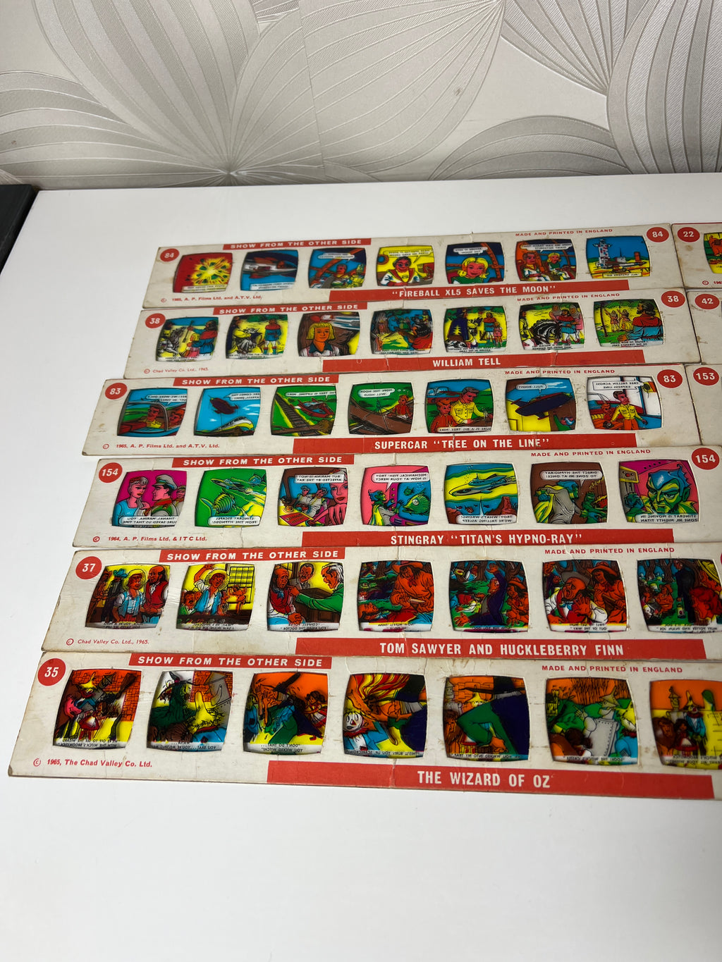 Vintažinės kino skaidrės – komiksai (12 vnt.)