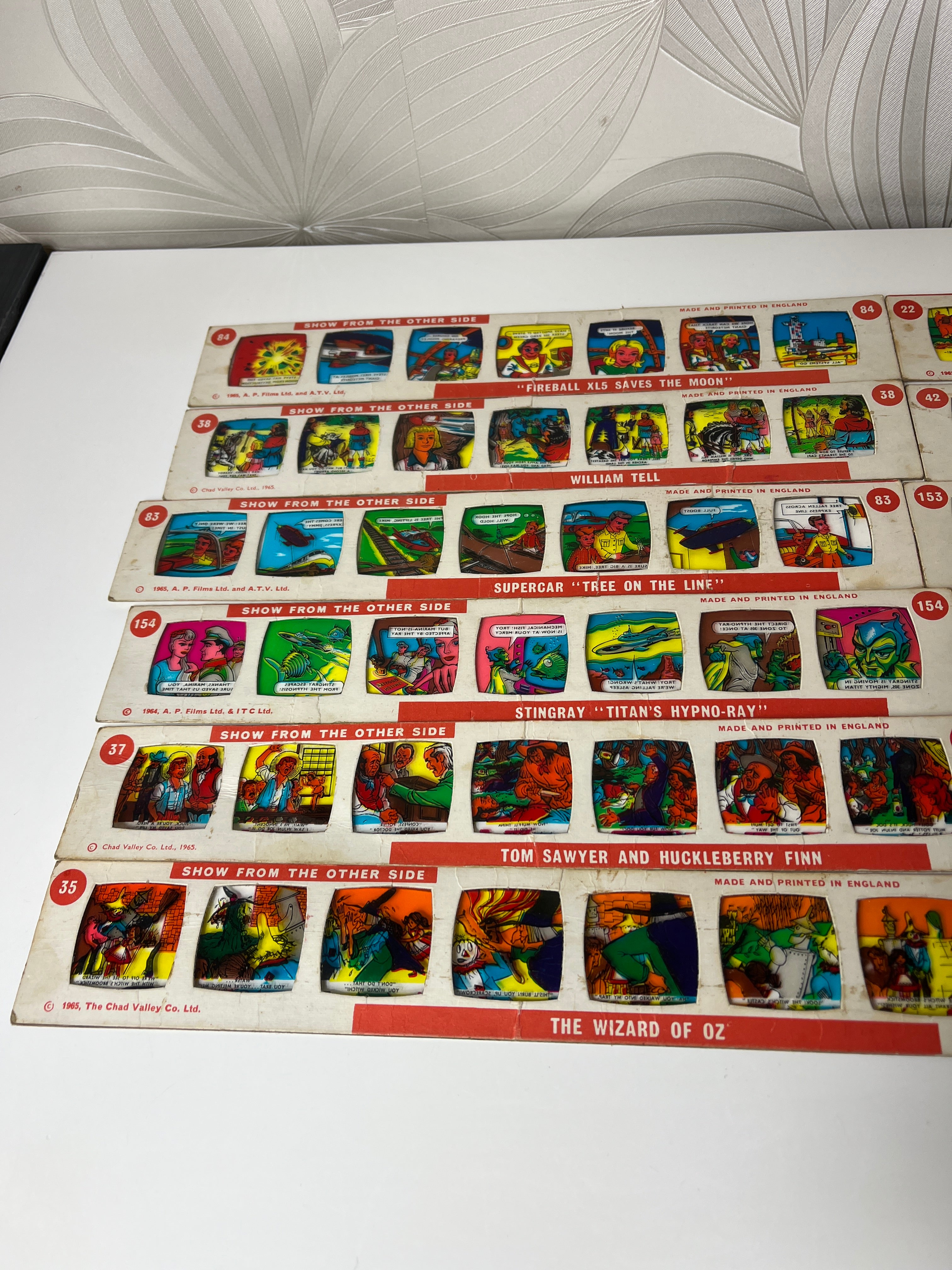 Vintažinės kino skaidrės – komiksai (12 vnt.)