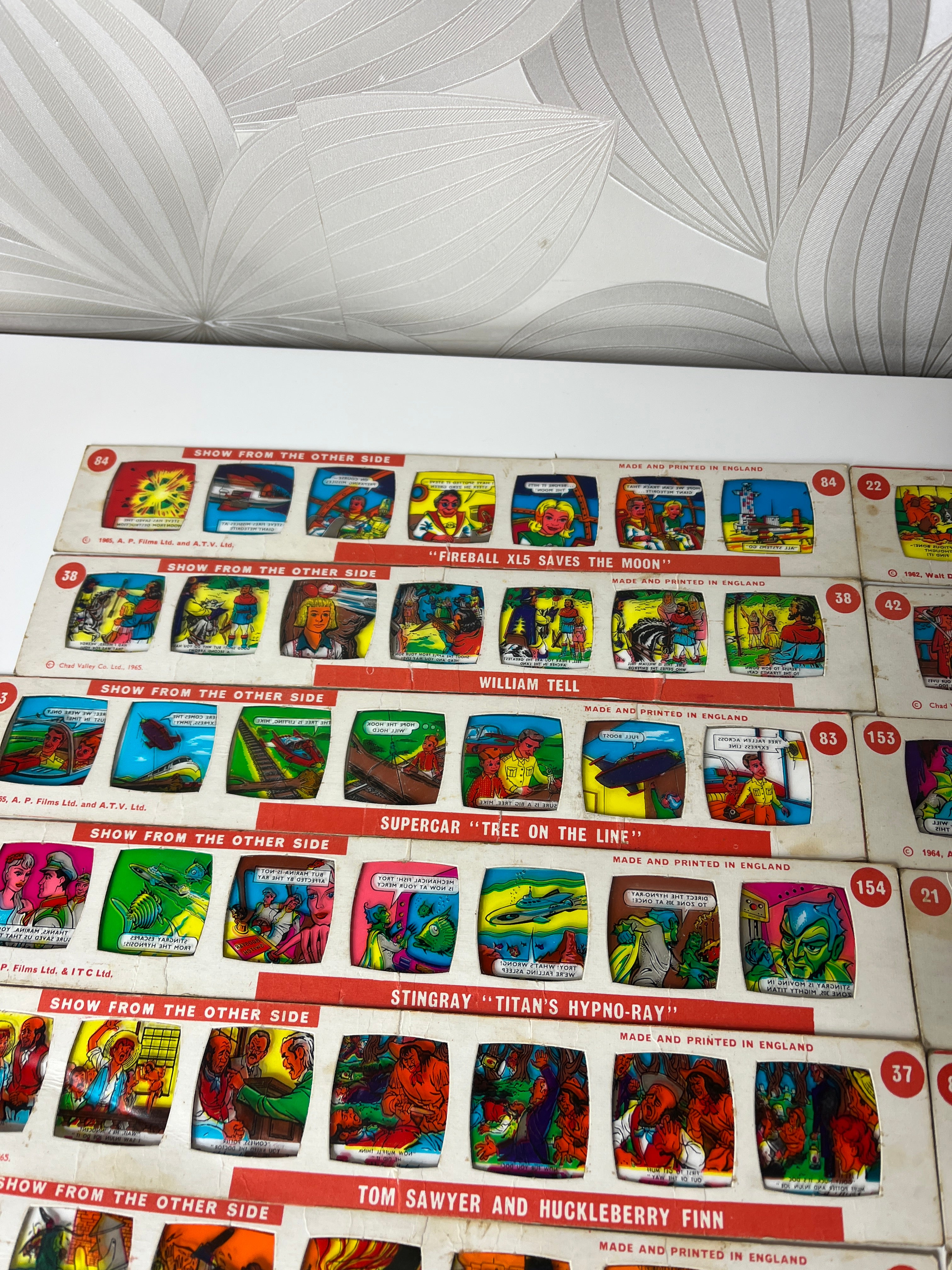 Vintažinės kino skaidrės – komiksai (12 vnt.)