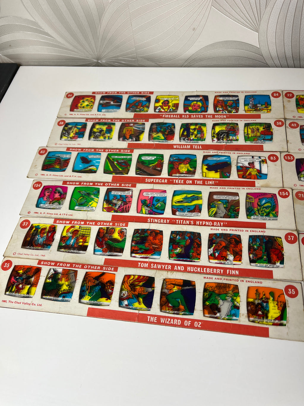 Vintažinės kino skaidrės – komiksai (12 vnt.)