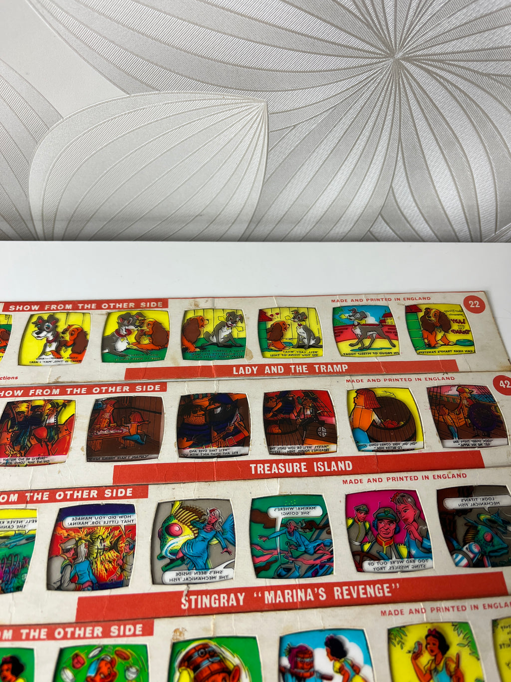 Vintažinės kino skaidrės – komiksai (12 vnt.)