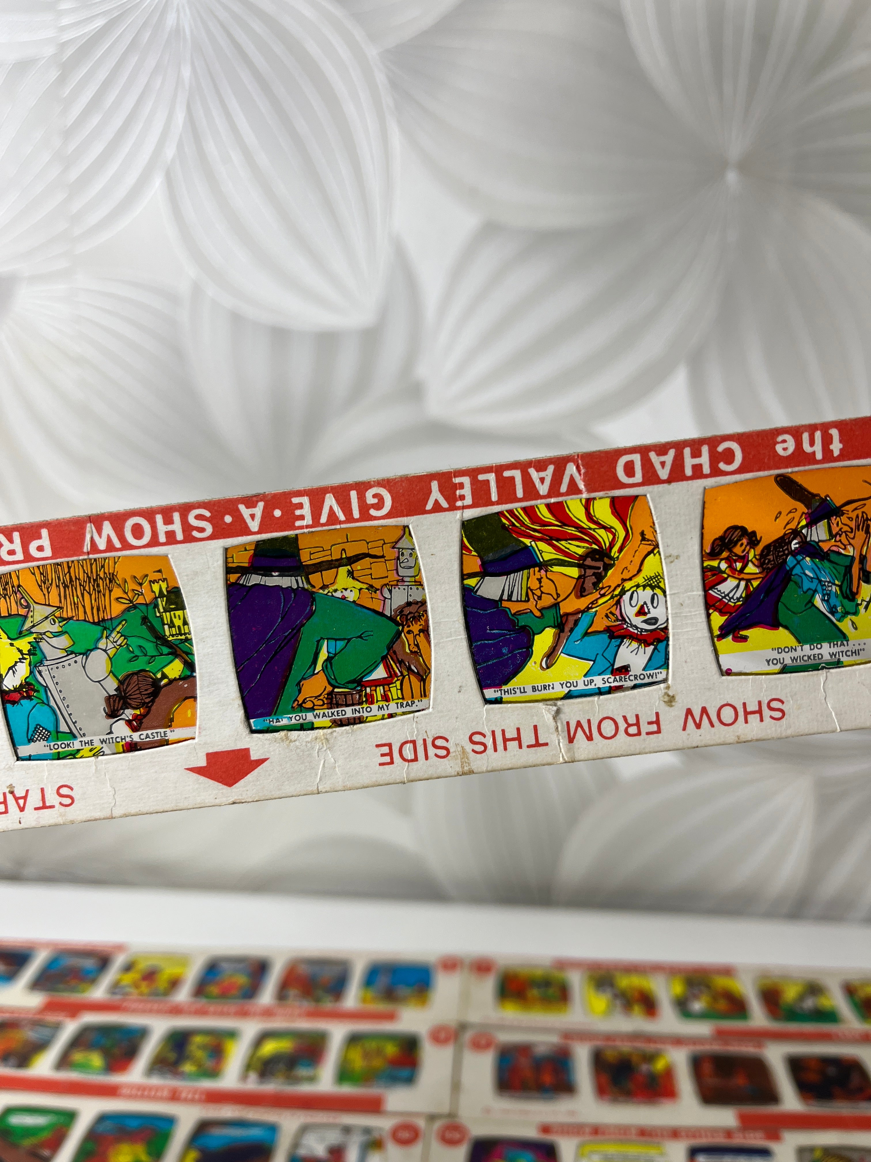 Vintažinės kino skaidrės – komiksai (12 vnt.)