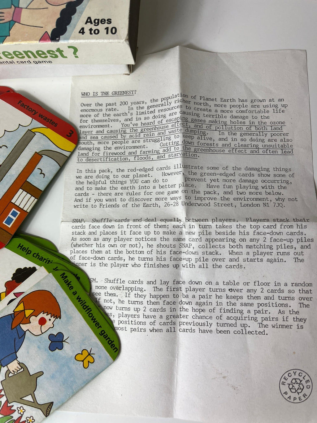 Edukacinis žaidimas „Who is the Greenest?“ (John Adams Toys, Friends of the Earth) - Daiktų atokvėpis