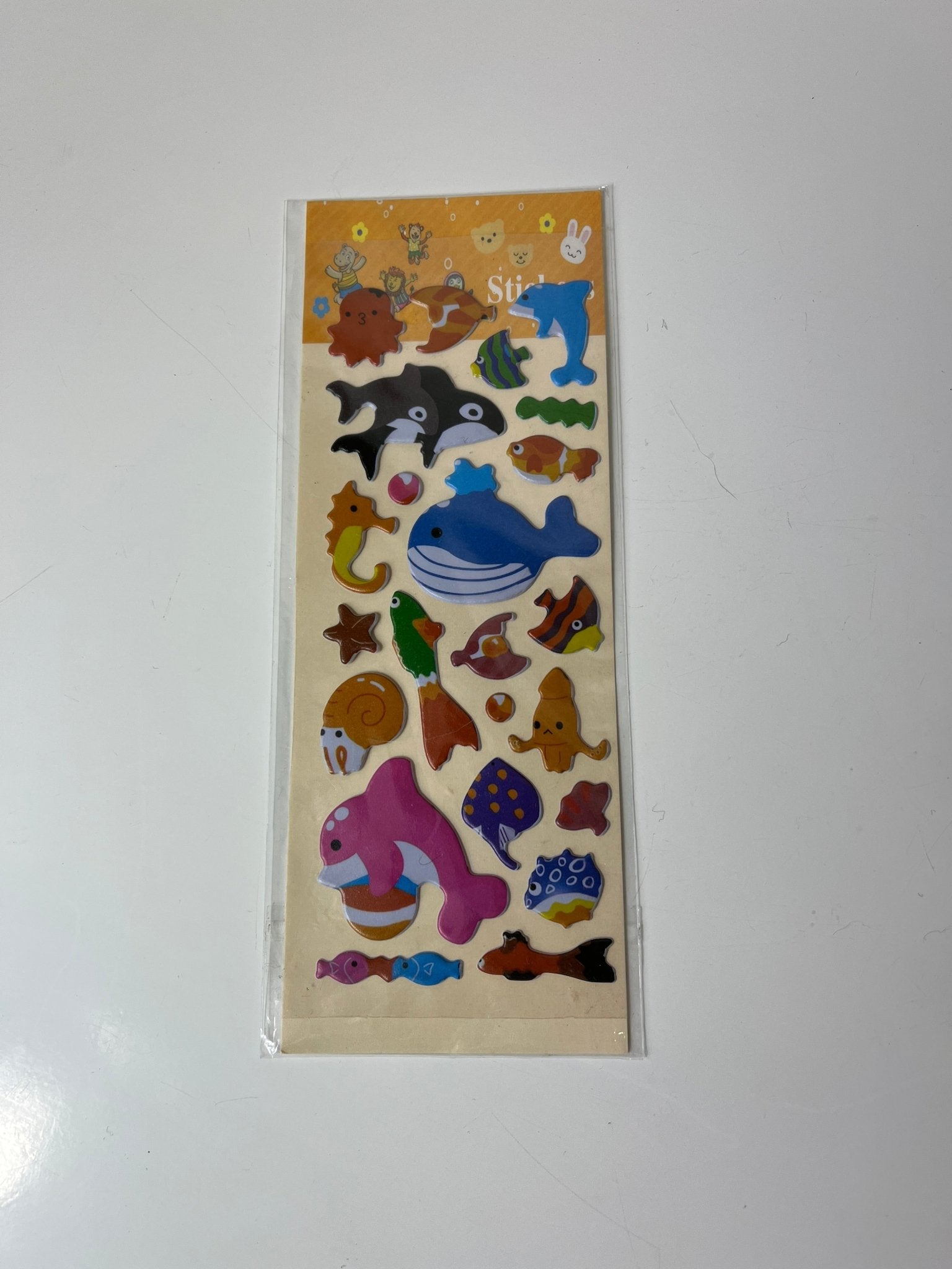 Jūros gyvūnų lipdukų rinkinys - Daiktų atokvėpis